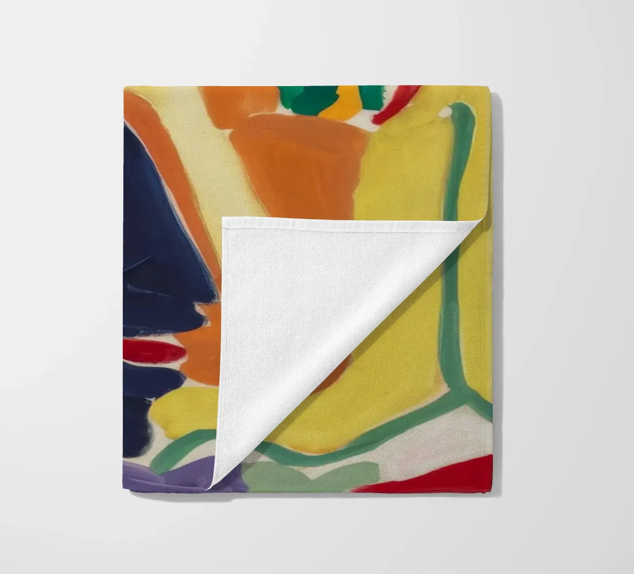 Cubist Chroma Visage beach towel by Vivid Reverie