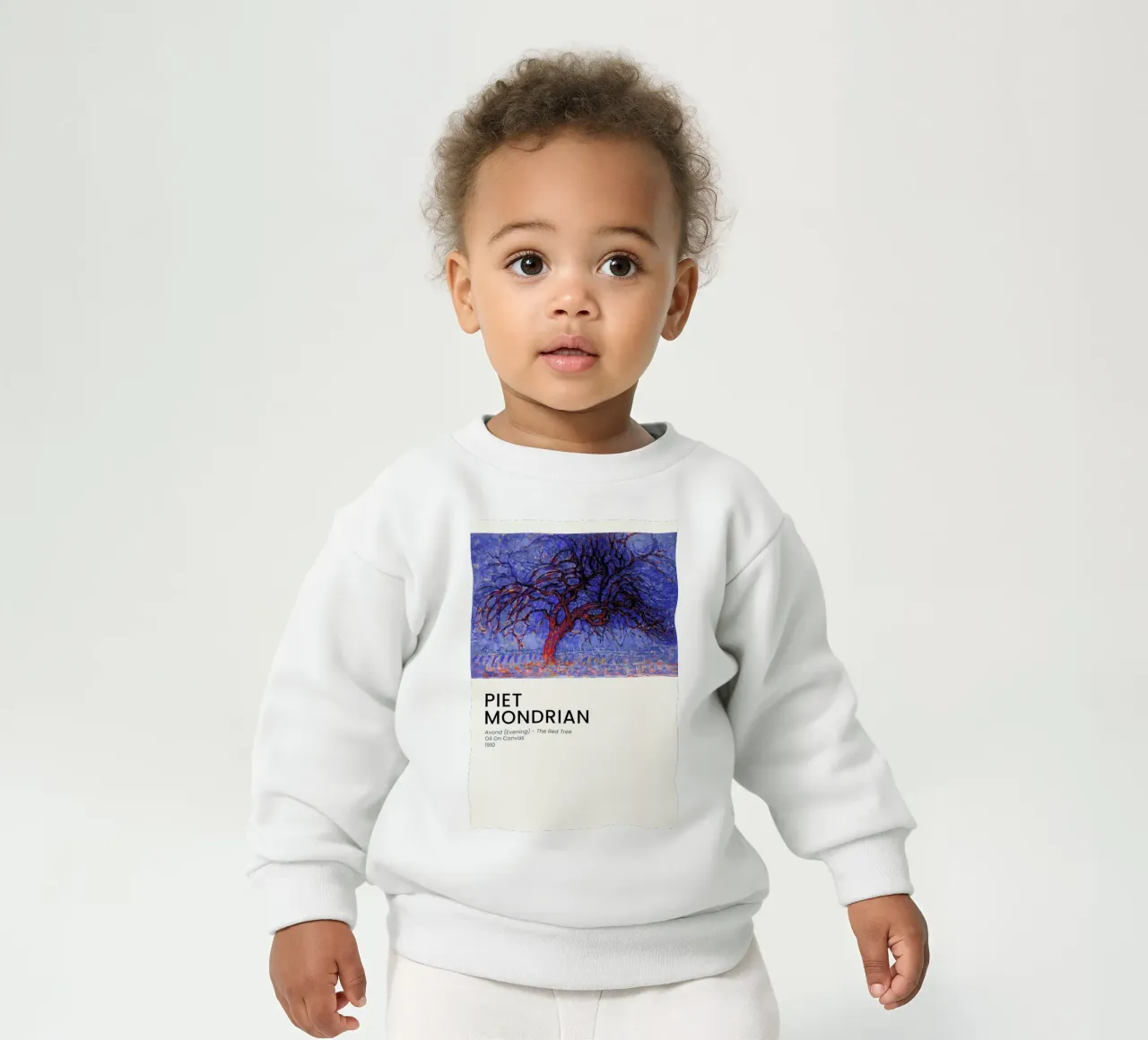 Mondrian - Avond - The Red Tree felpa neonato da Vintage by JUNIQE