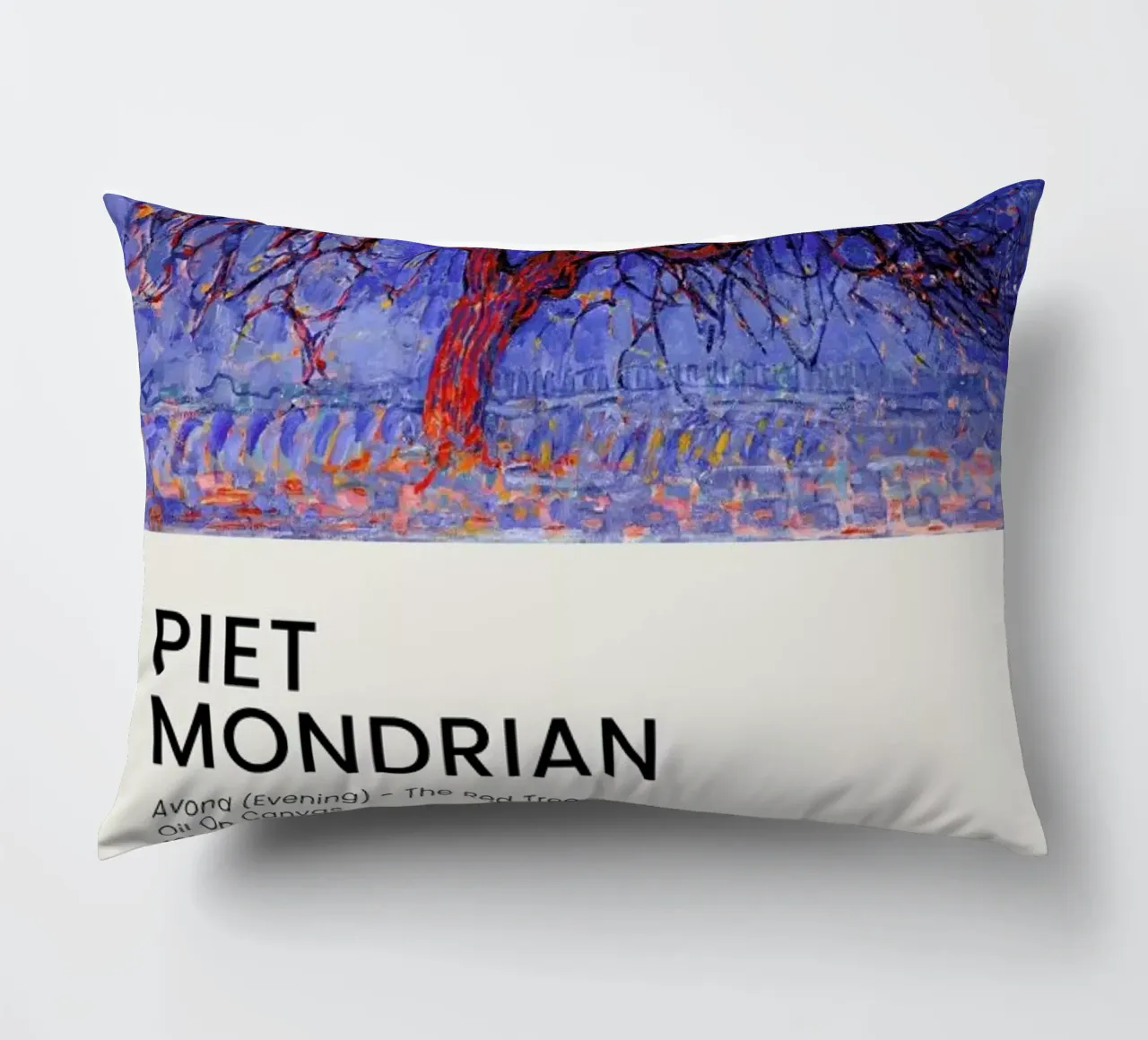 Mondrian - Avond - The Red Tree cuscino da Vintage by JUNIQE