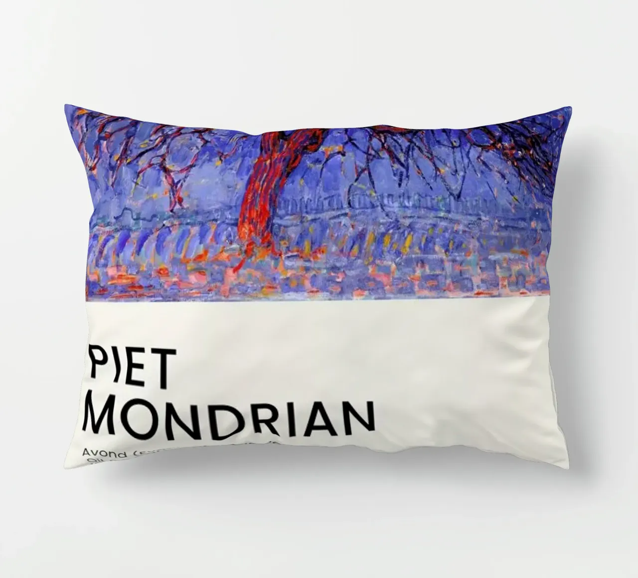 Mondrian - Avond - The Red Tree cuscino da Vintage by JUNIQE