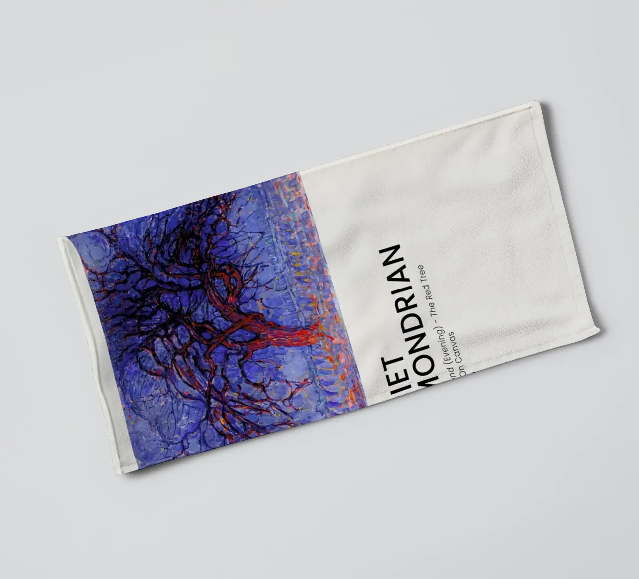 Mondrian - Avond - The Red Tree asciugamano da bagno da Vintage by JUNIQE