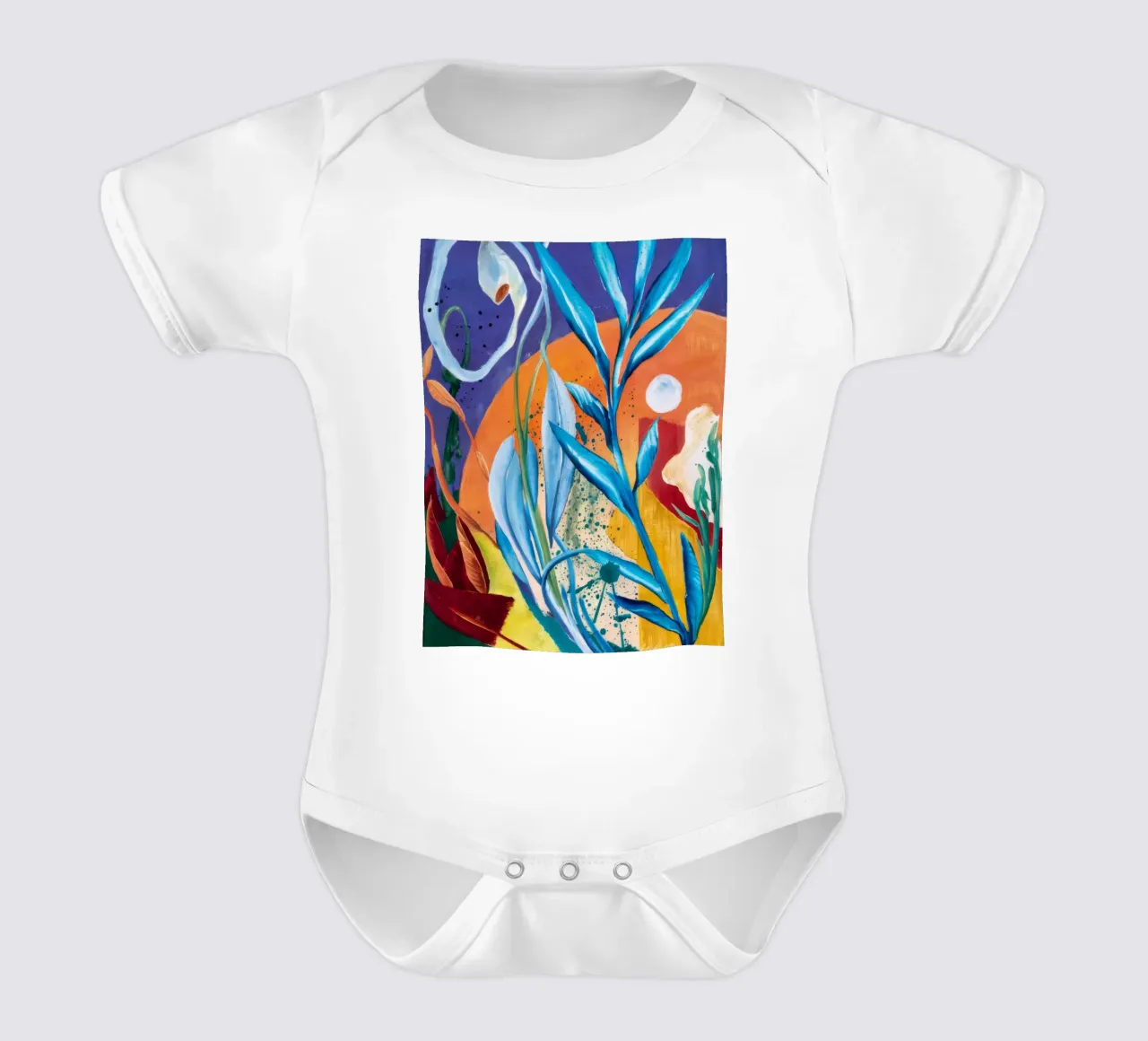 Vitality Vine Swirl body neonato maniche corte da Vivid Reverie