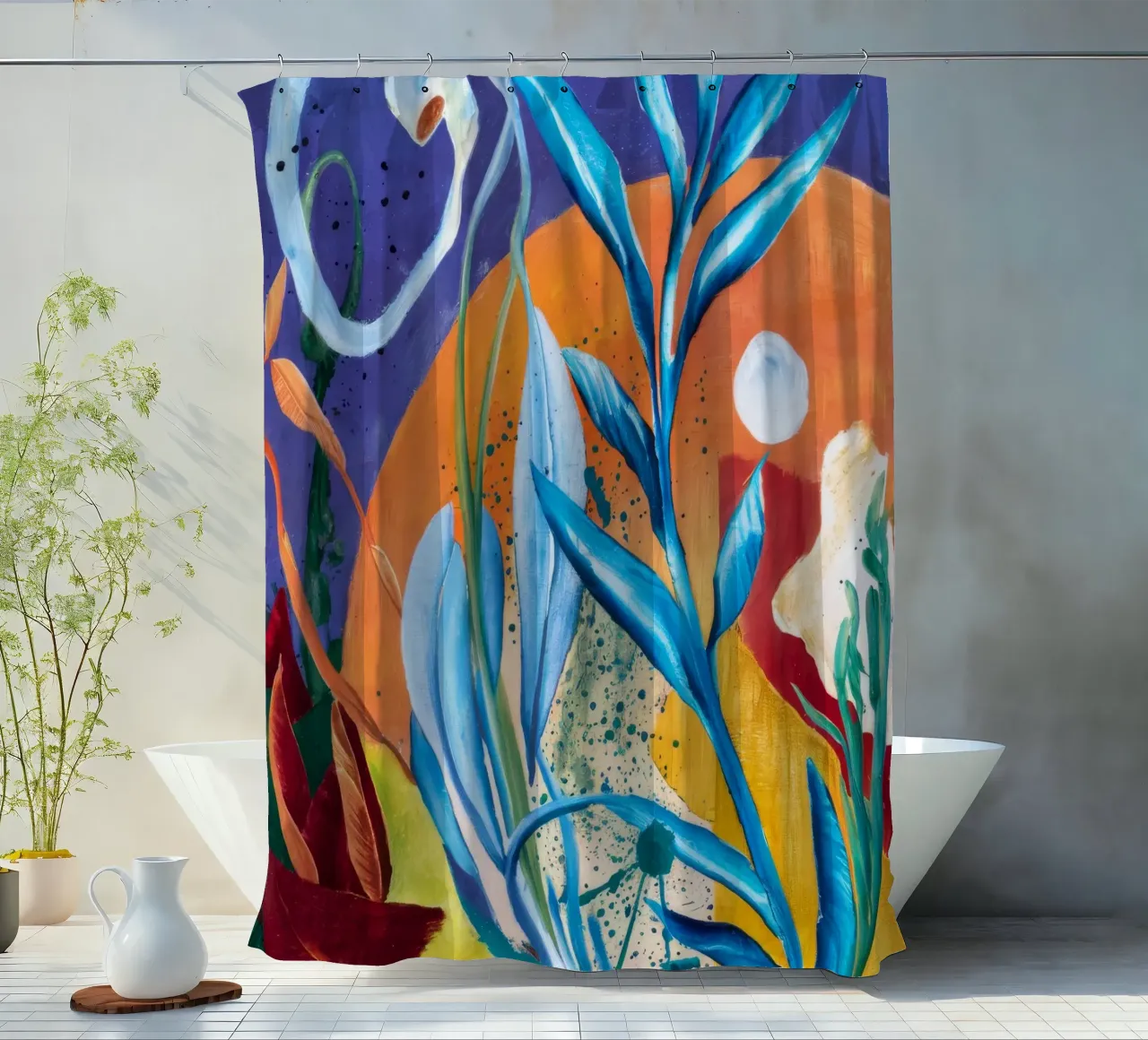 Vitality Vine Swirl tenda da doccia da Vivid Reverie