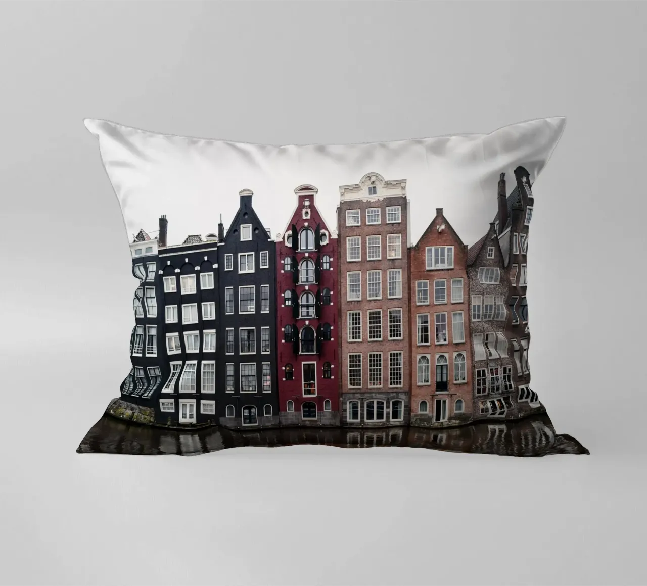 Amsterdam canal houses cojín de photolovers