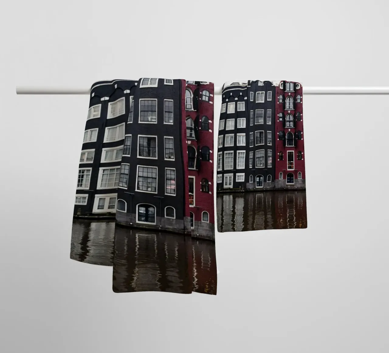 Amsterdam canal houses towel by photolovers