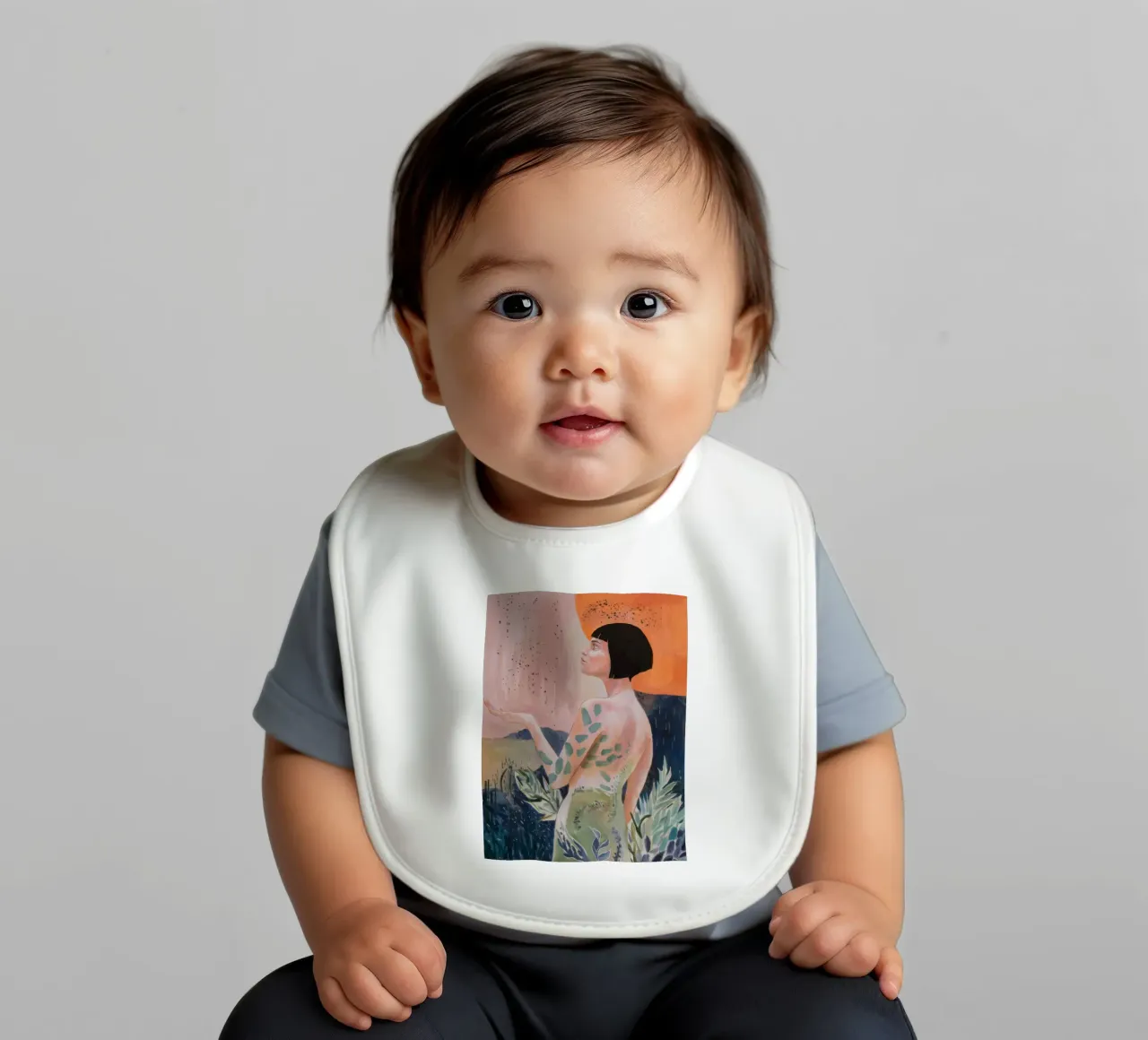 Petal Back Glance baby bib by Vivid Reverie