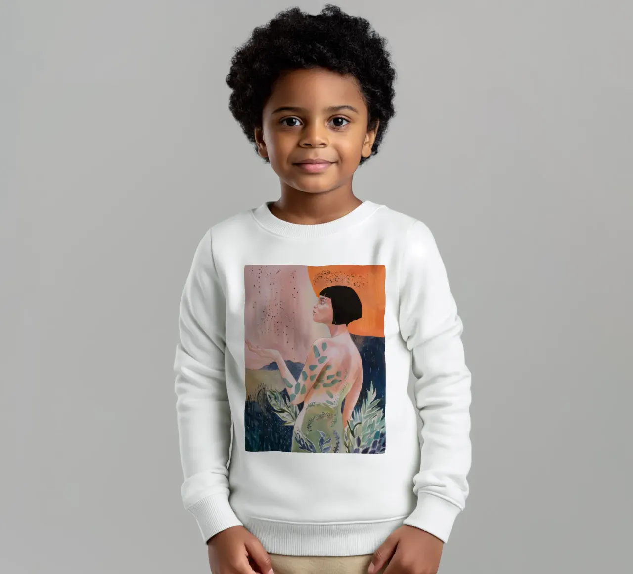 Petal Back Glance kids sweatshirt by Vivid Reverie