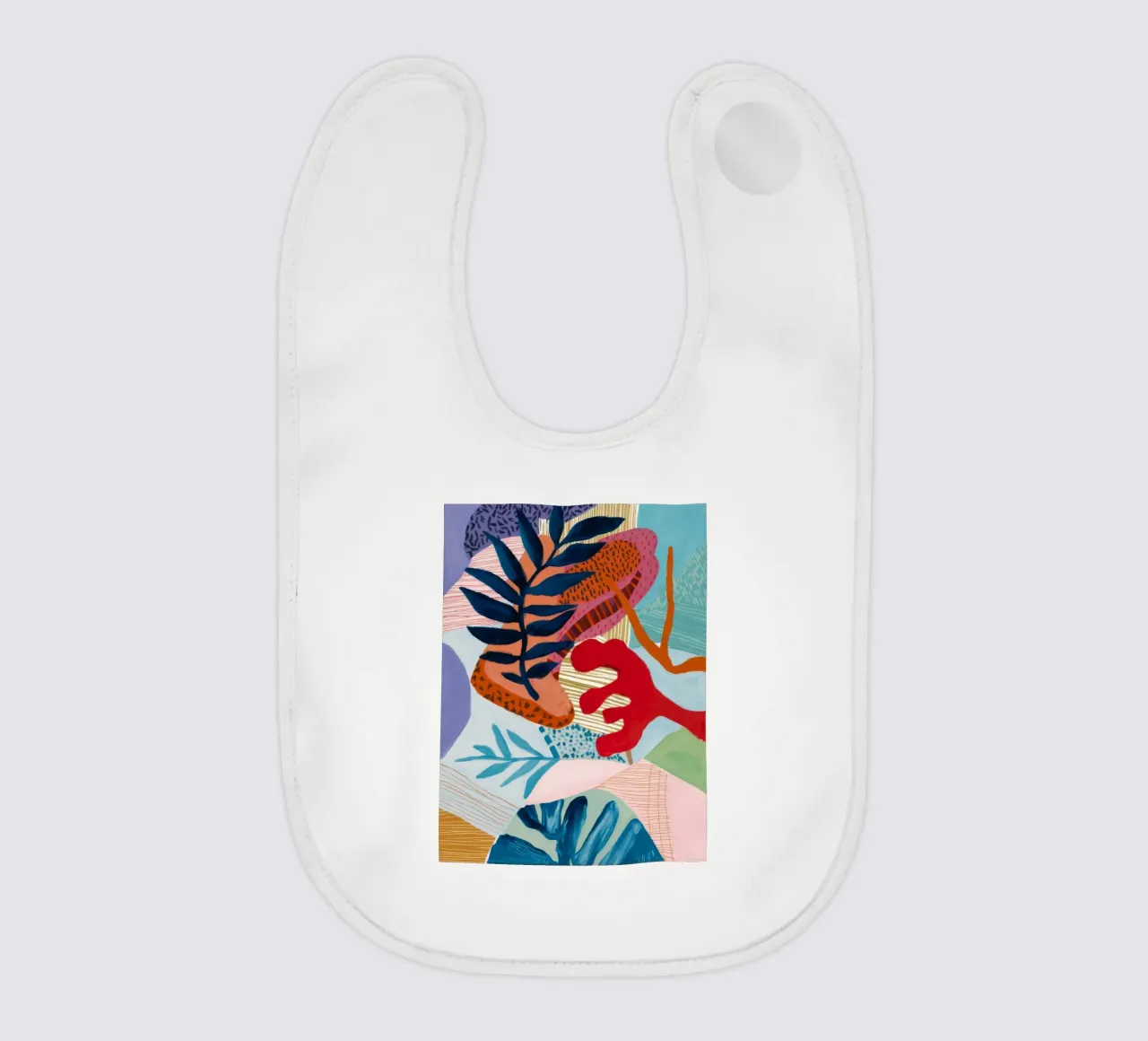 Strata Leaf Texture baby bib by Vivid Reverie