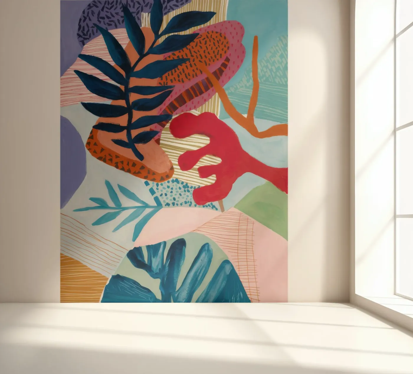 Strata Leaf Texture fotobehang van Vivid Reverie