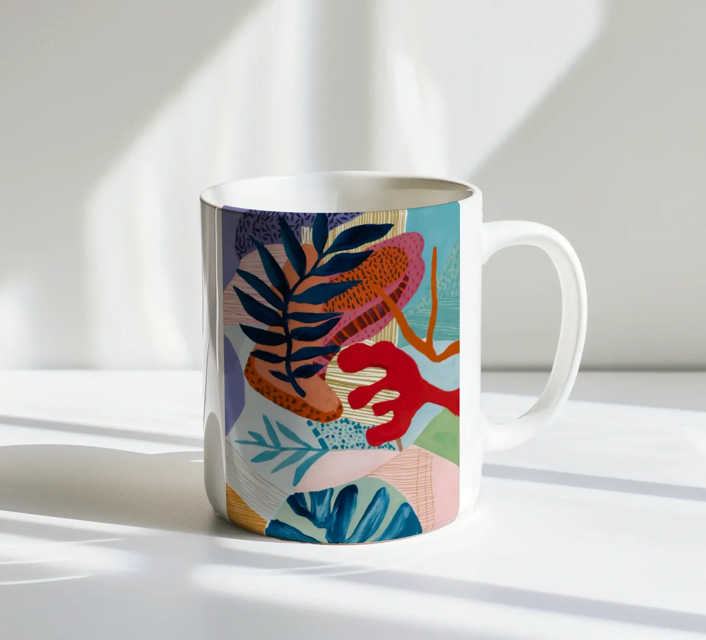 Strata Leaf Texture ceramic mug by Vivid Reverie