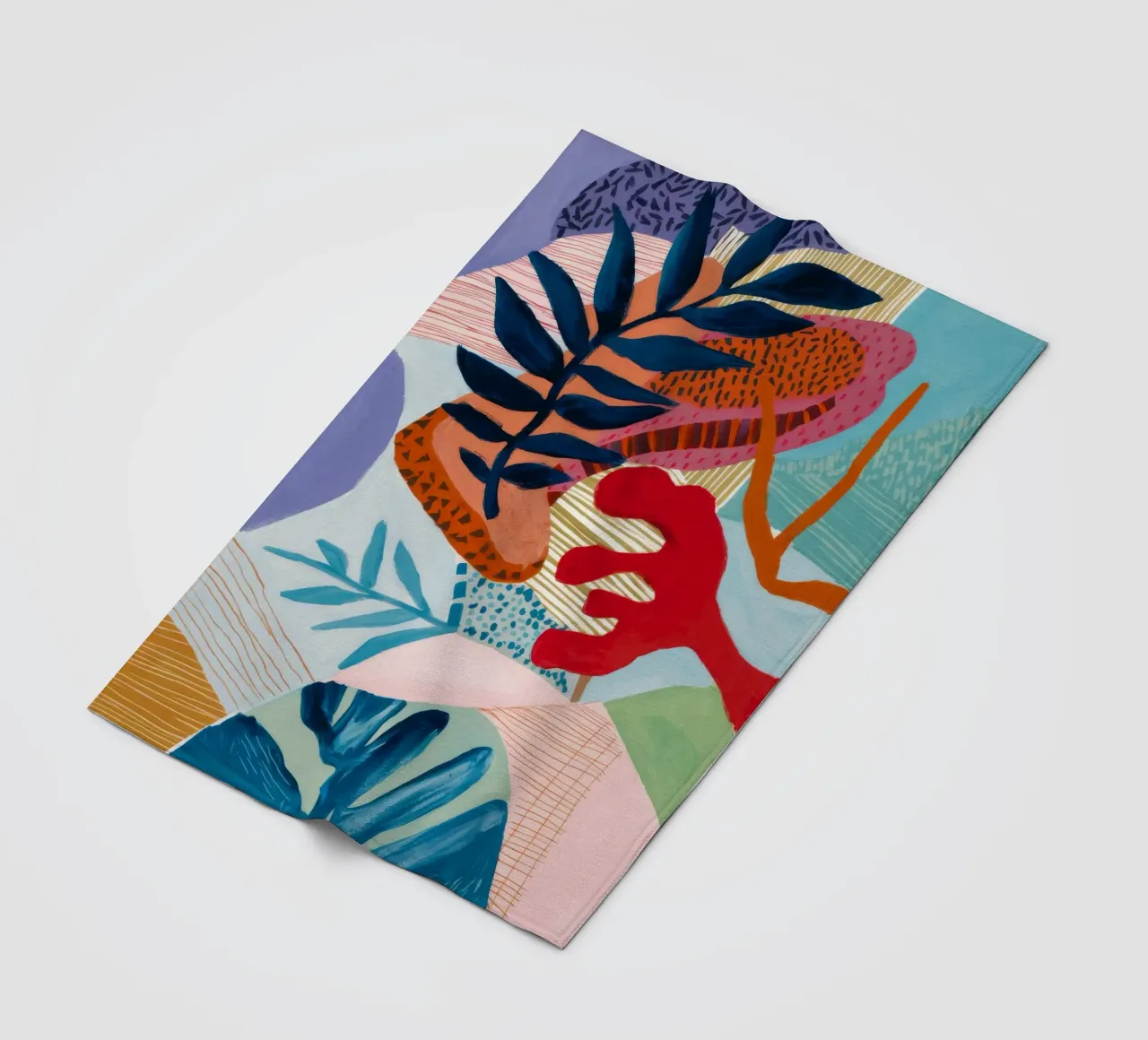 Strata Leaf Texture Fleecedecke von Vivid Reverie