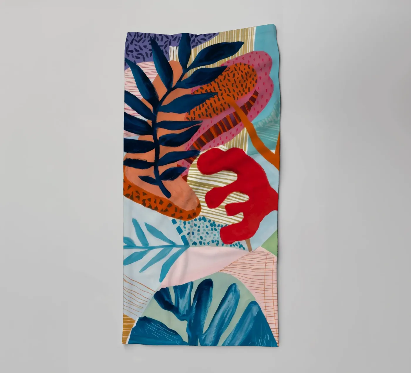 Strata Leaf Texture badhanddoek van Vivid Reverie