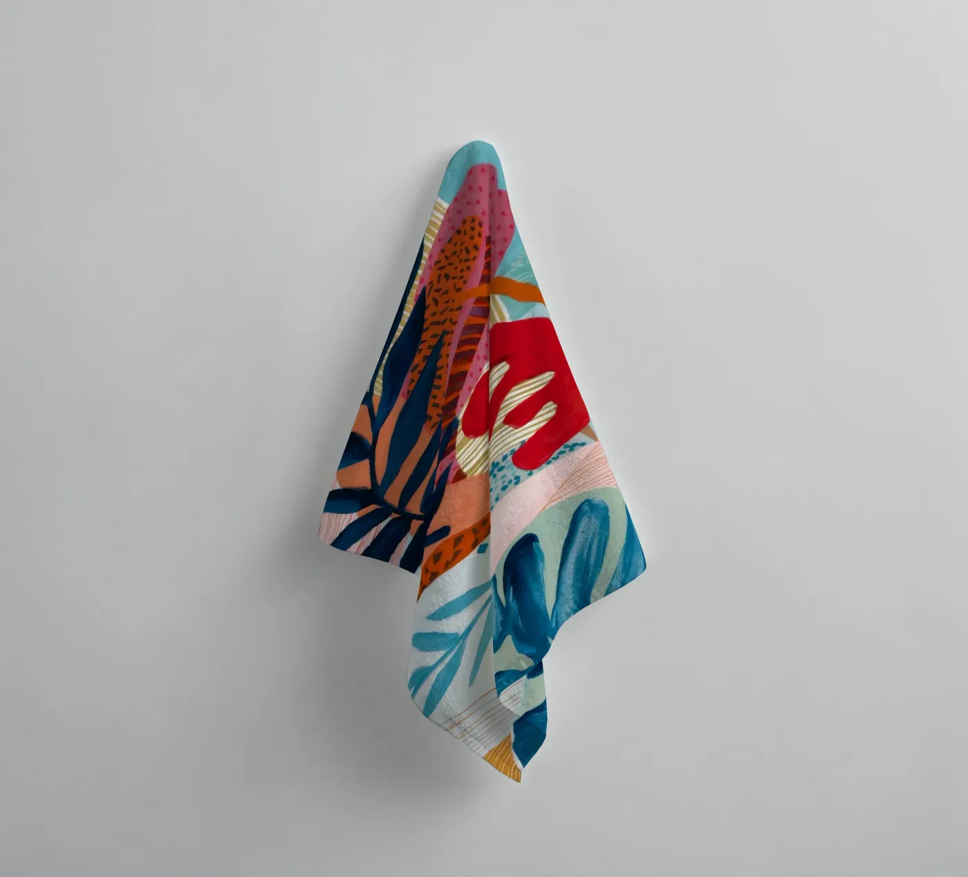 Strata Leaf Texture badhanddoek van Vivid Reverie