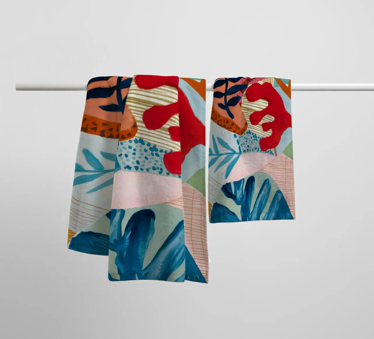 Strata Leaf Texture towel by Vivid Reverie