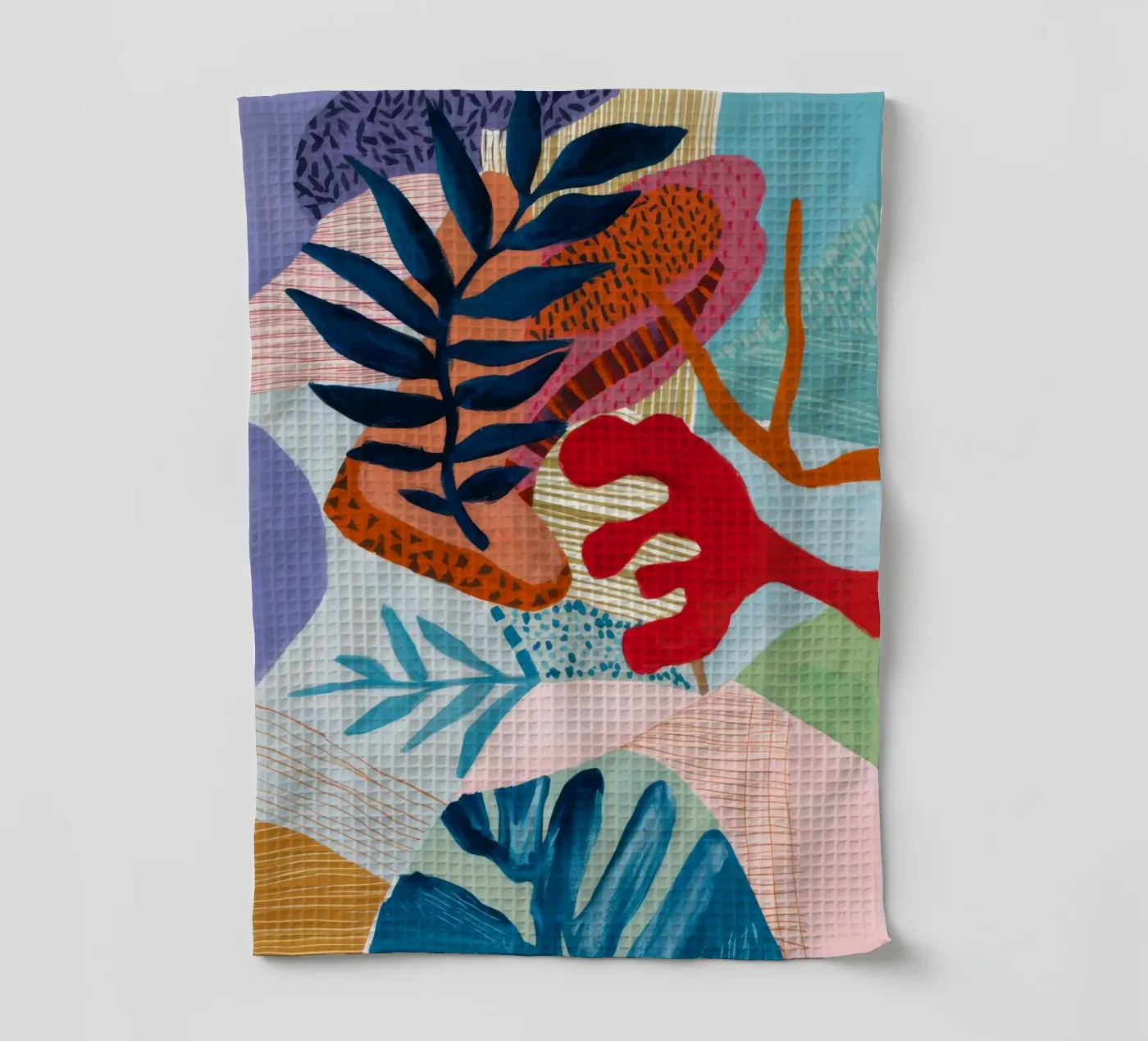 Strata Leaf Texture tea towel by Vivid Reverie