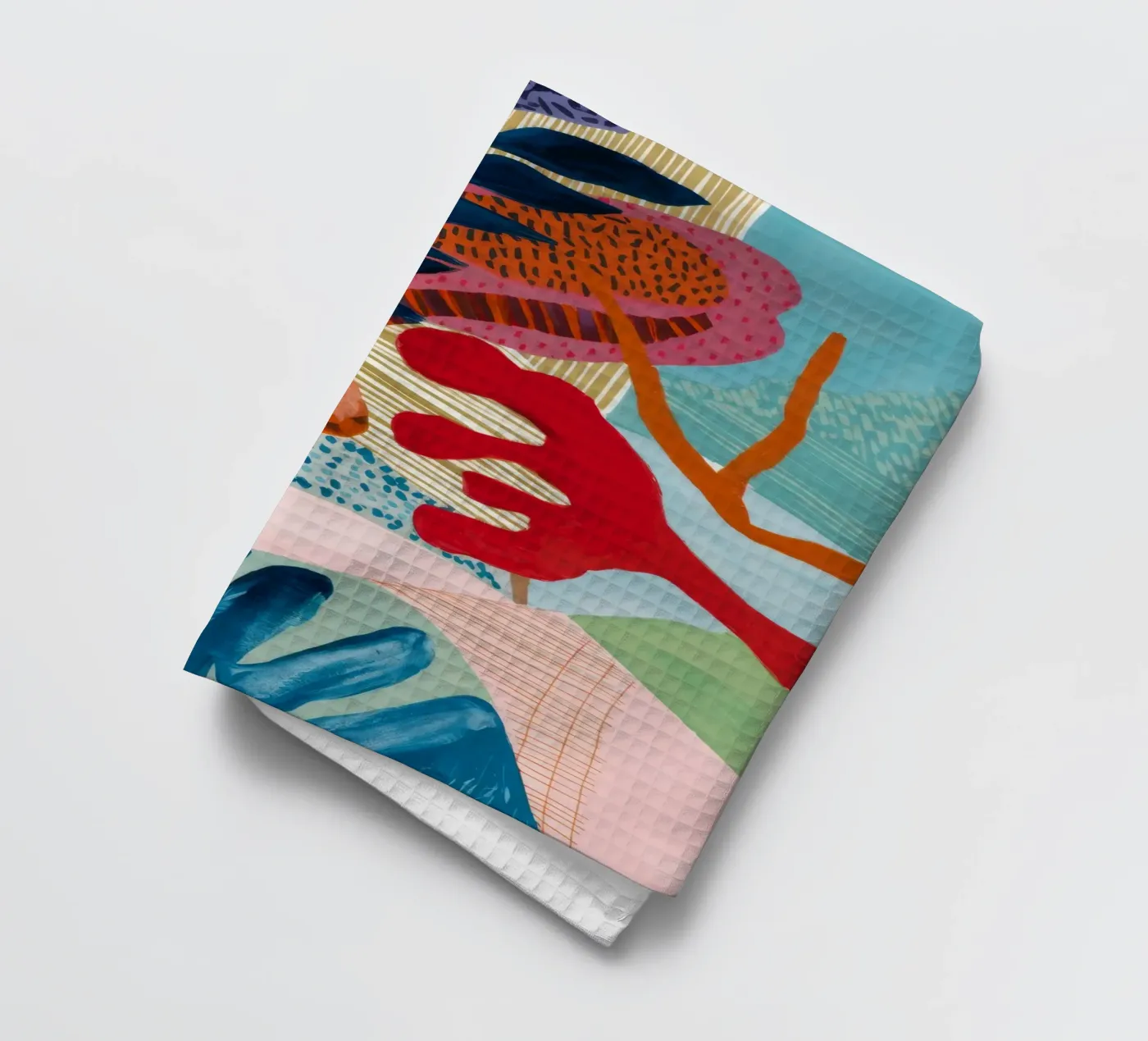 Strata Leaf Texture tea towel by Vivid Reverie