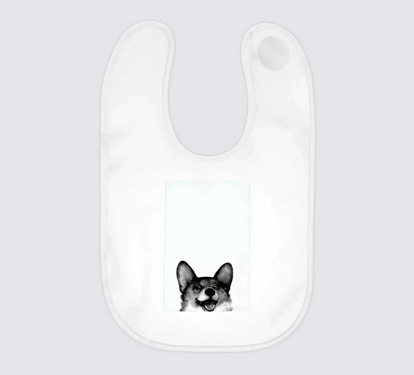 Corgi baby slabbetje van Laura Graves