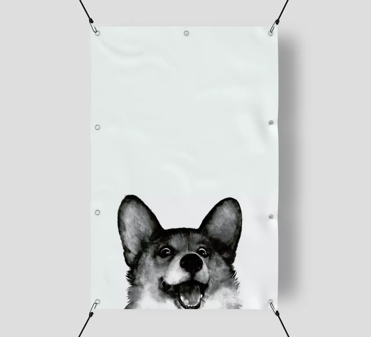 Corgi telo in pvc da Laura Graves