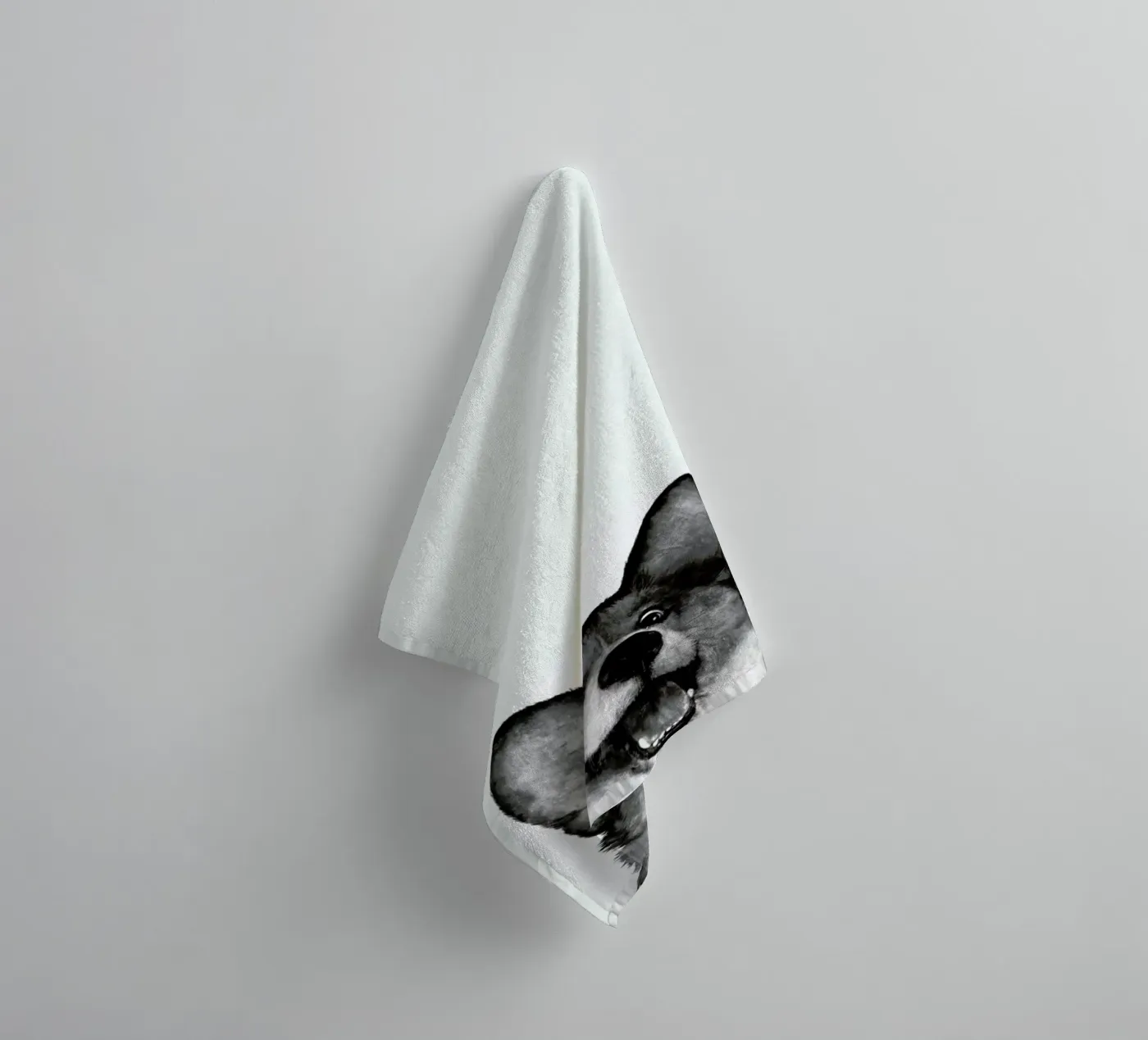 Corgi towel by Laura Graves