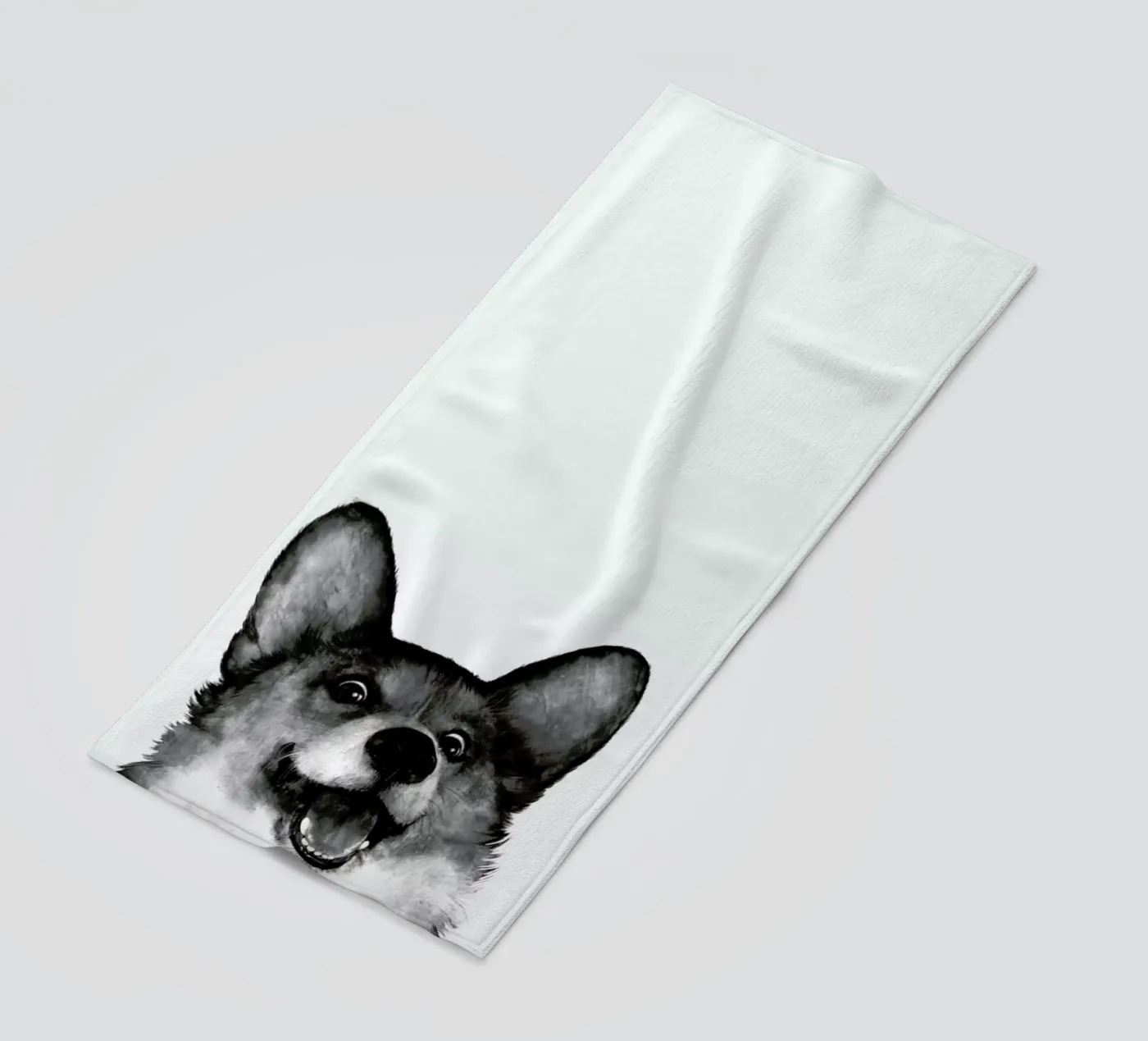 Corgi strandhanddoek van Laura Graves