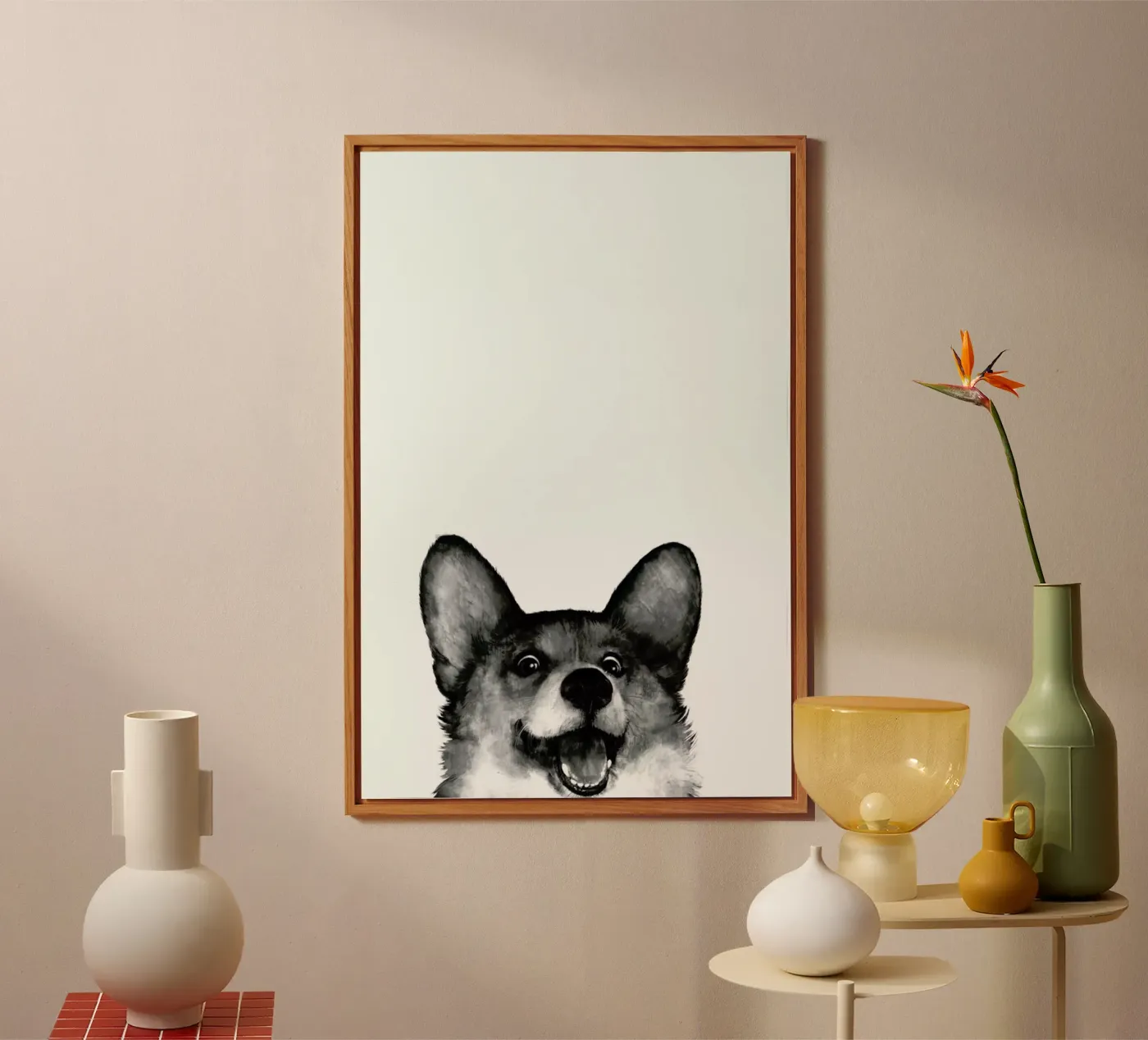 Corgi forex plate by Laura Graves