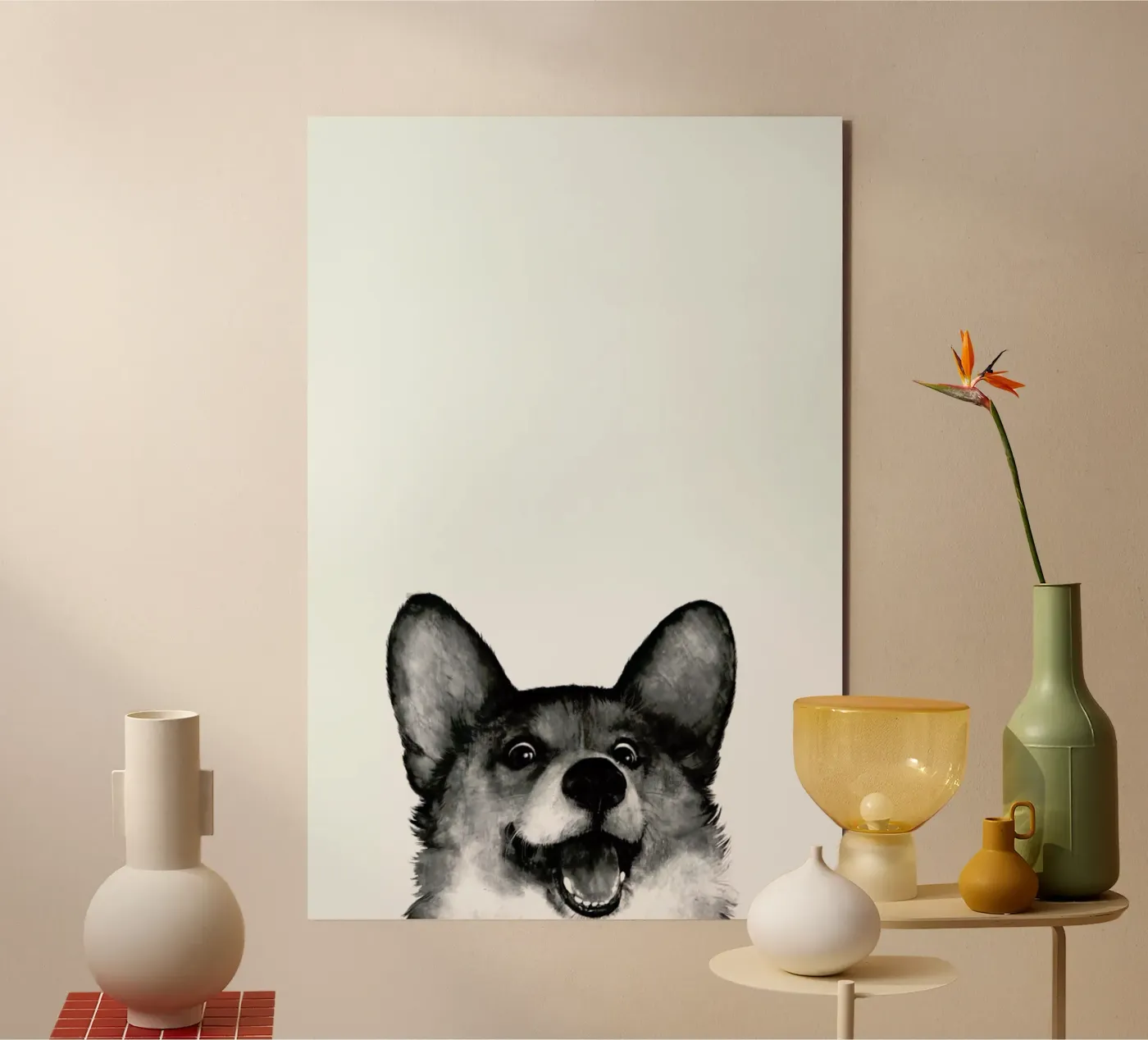 Corgi forex plate by Laura Graves