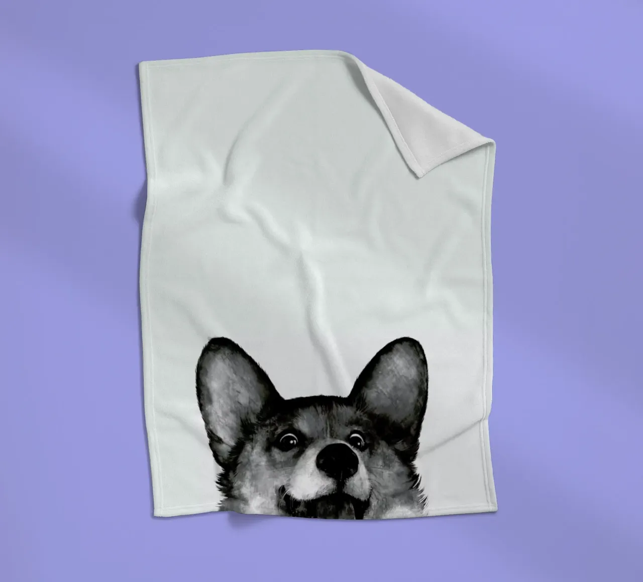 Corgi Fleecedecke von Laura Graves