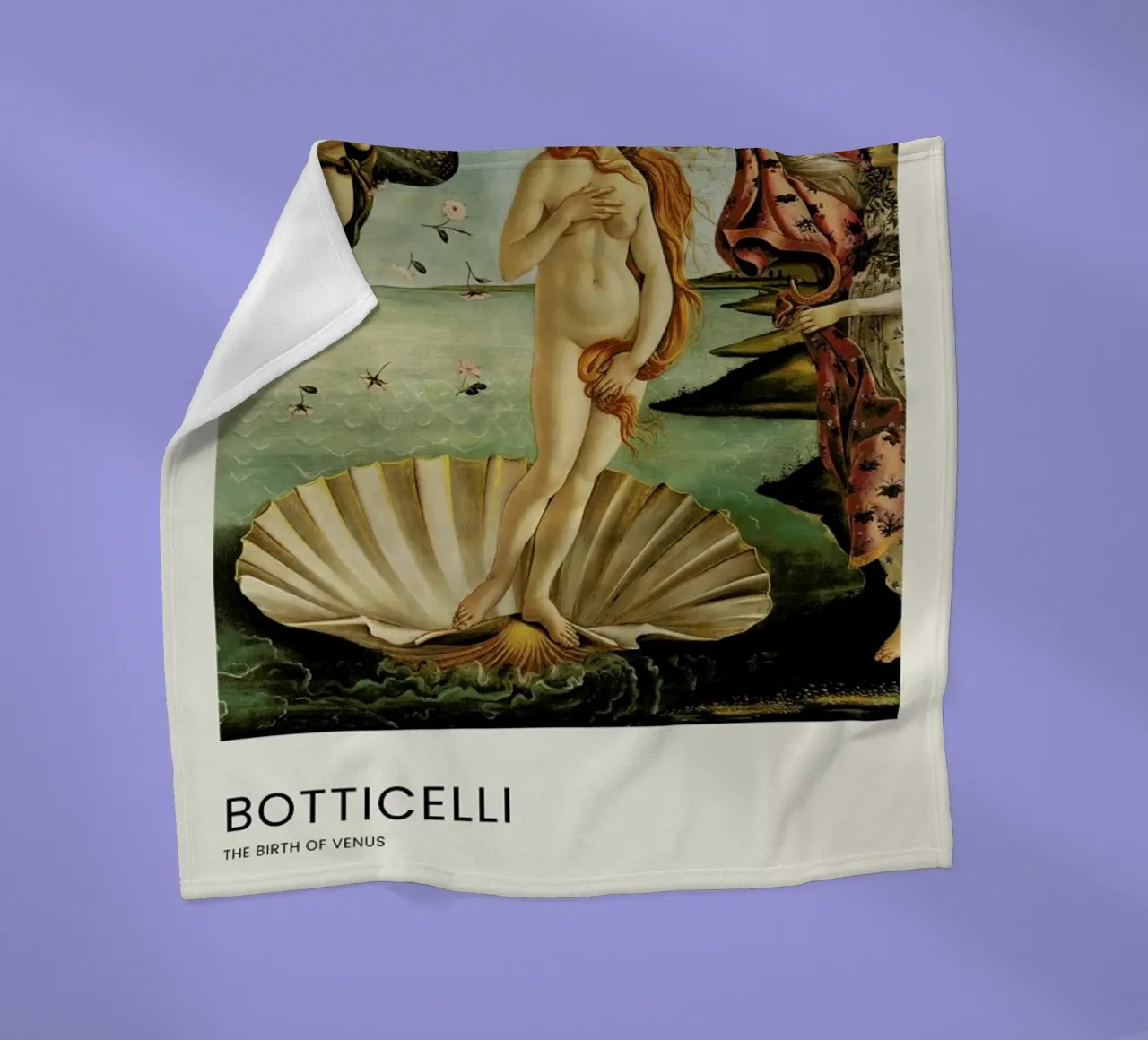 Botticelli - The Birth of Venus Portrait coperta in pile da Vintage by JUNIQE