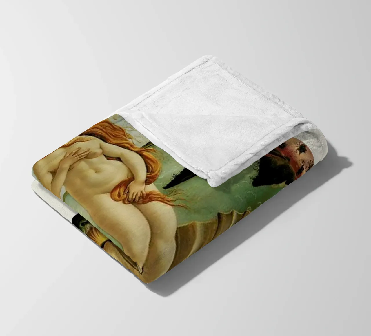 Botticelli - The Birth of Venus Portrait coperta in pile da Vintage by JUNIQE