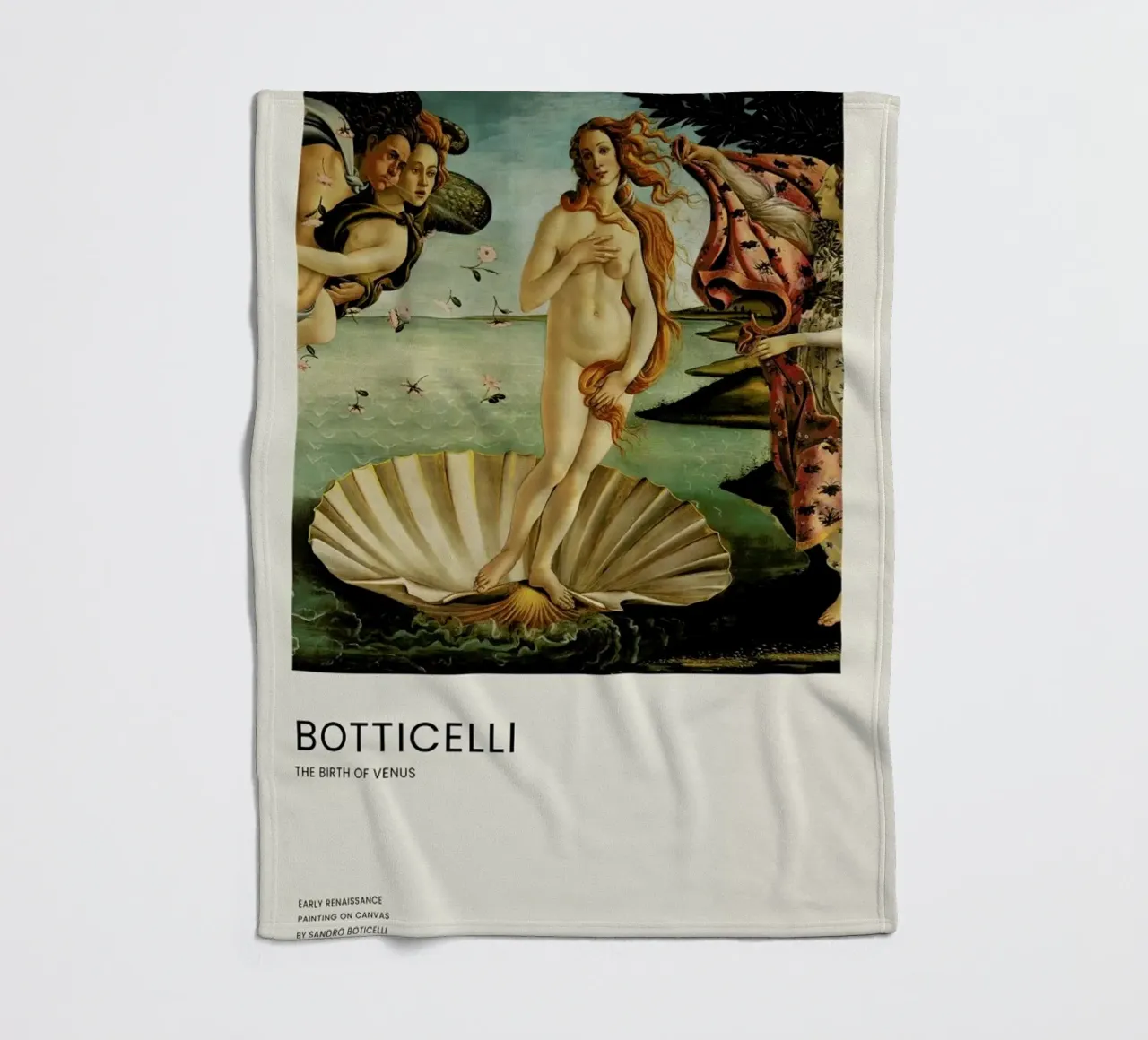 Botticelli - The Birth of Venus Portrait coperta in pile da Vintage by JUNIQE