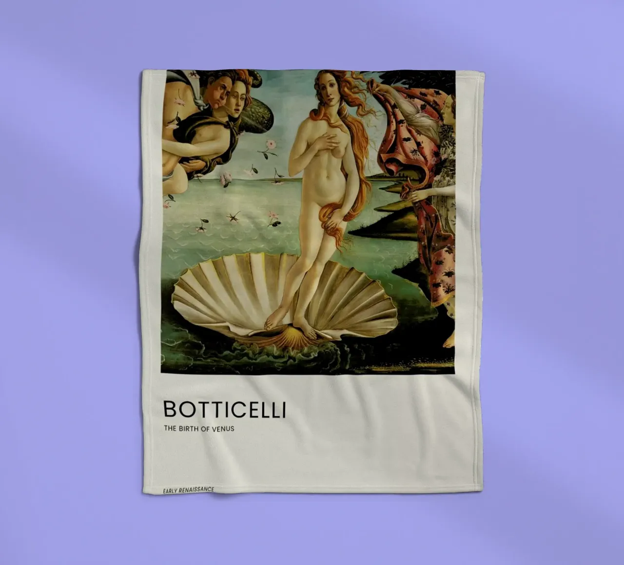 Botticelli - The Birth of Venus Portrait coperta in pile da Vintage by JUNIQE