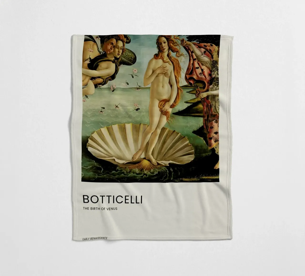 Botticelli - The Birth of Venus Portrait coperta in pile da Vintage by JUNIQE