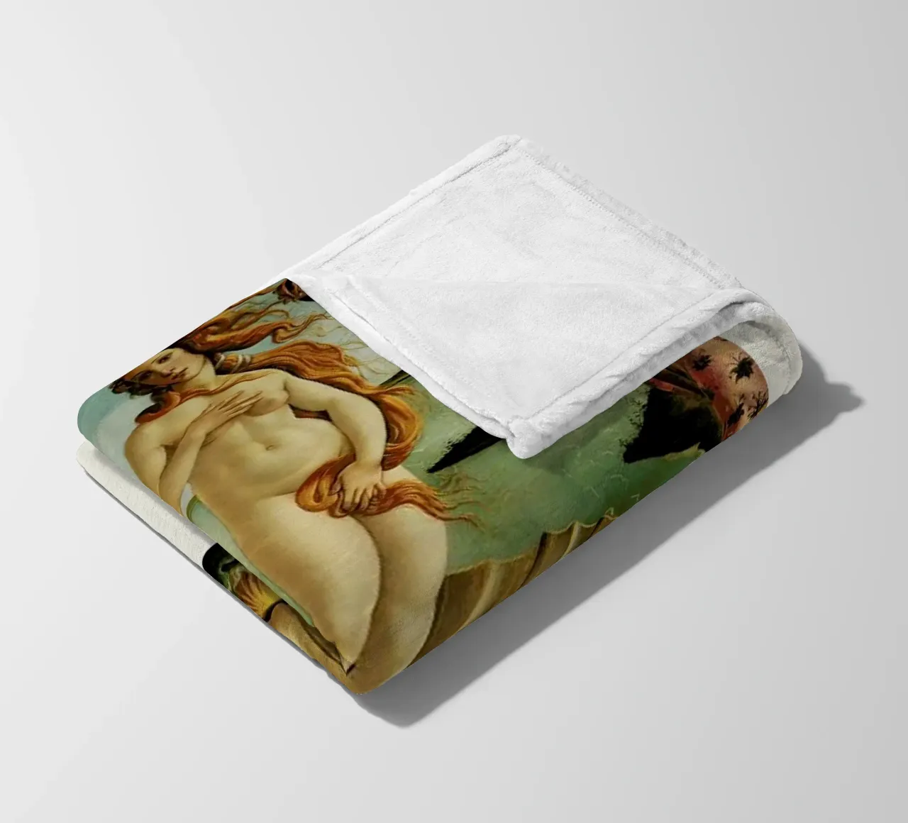 Botticelli - The Birth of Venus Portrait coperta in pile da Vintage by JUNIQE