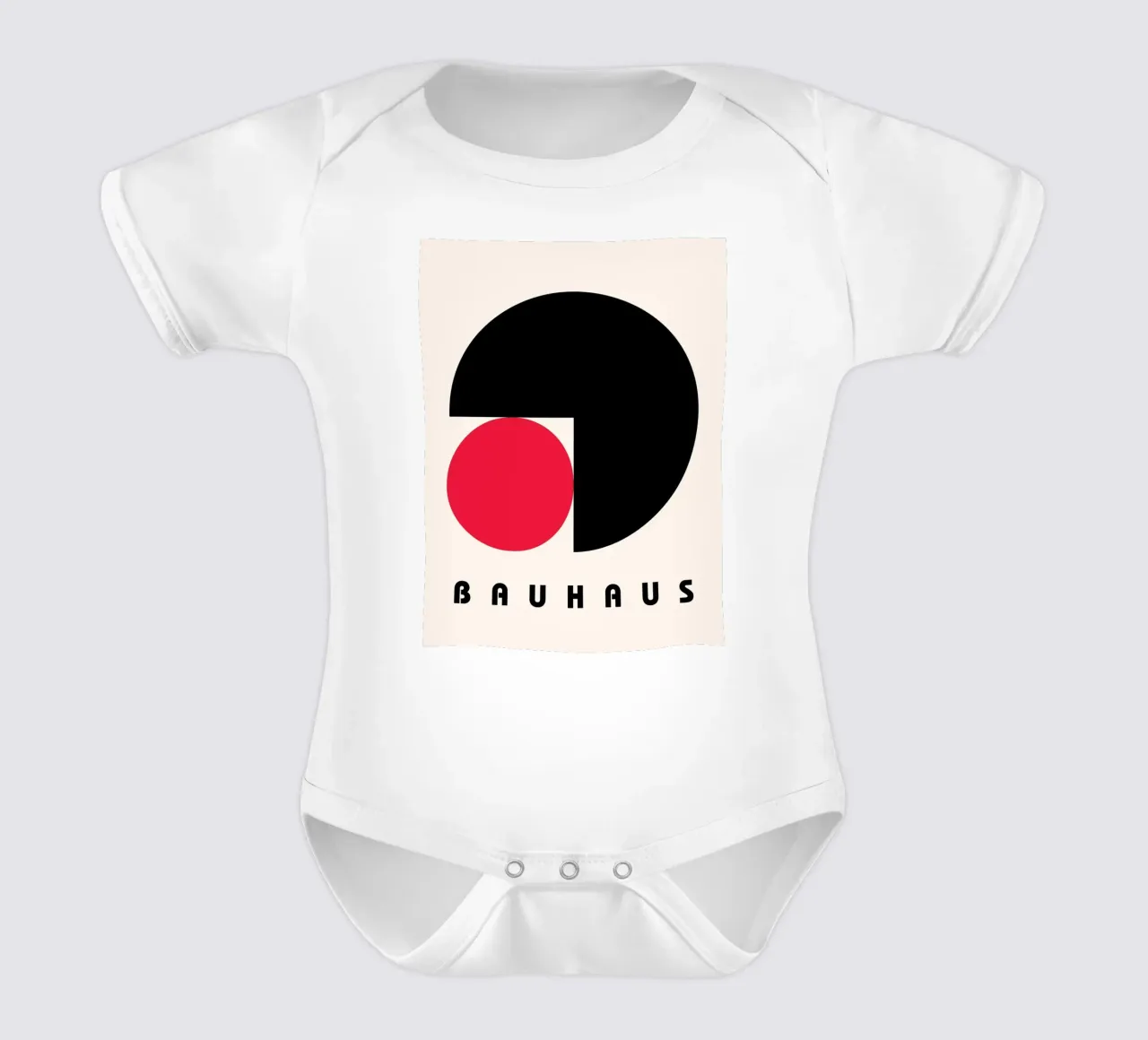 Bauhaus Circles Minimal body neonato maniche corte da Casa Calm
