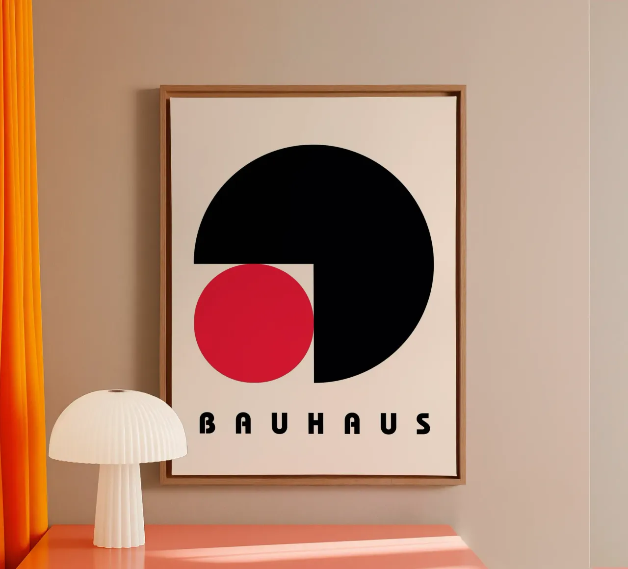 Bauhaus Circles Minimal tela con Cornice a cassetta da Casa Calm