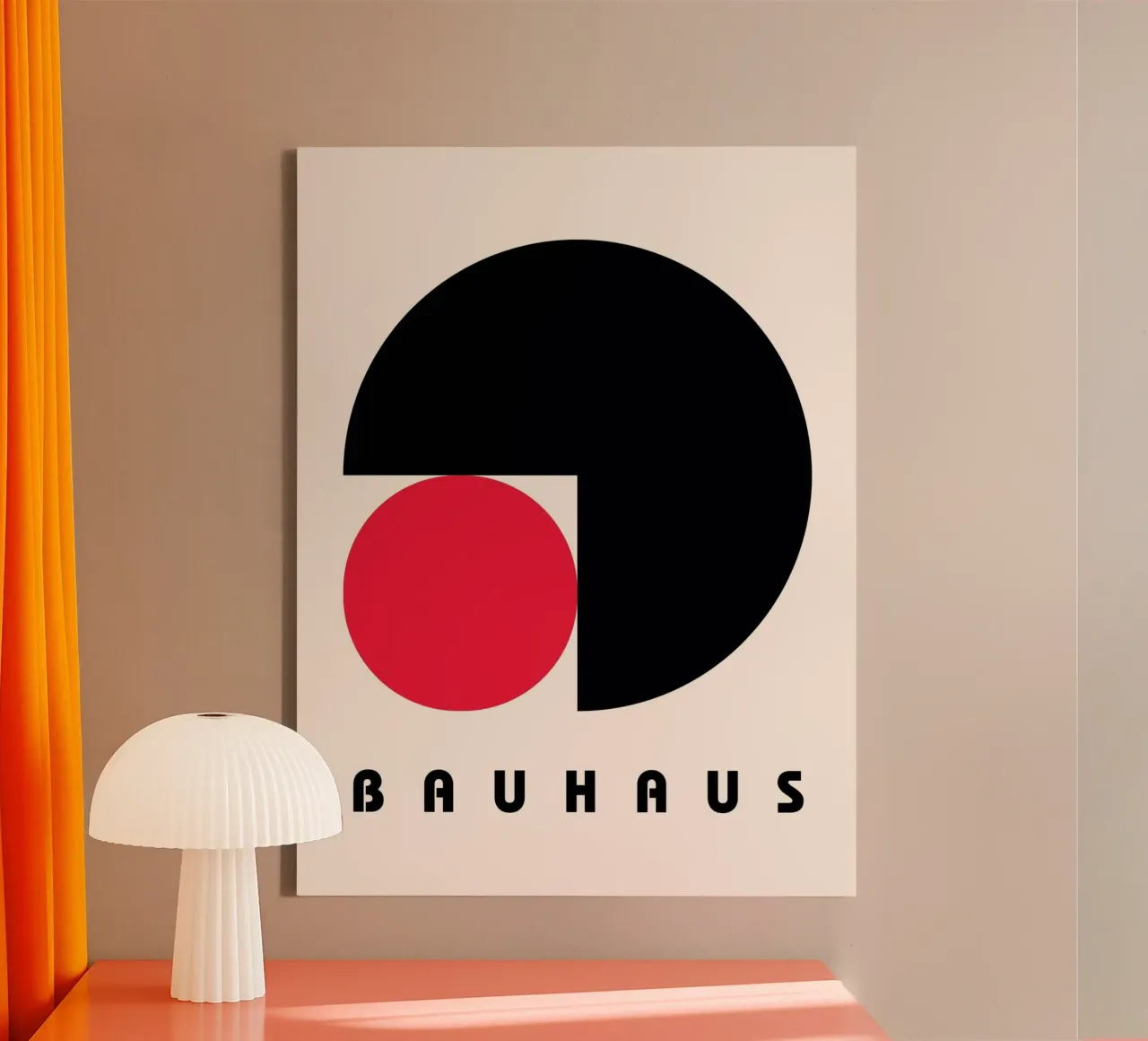 Bauhaus Circles Minimal tela con Cornice a cassetta da Casa Calm