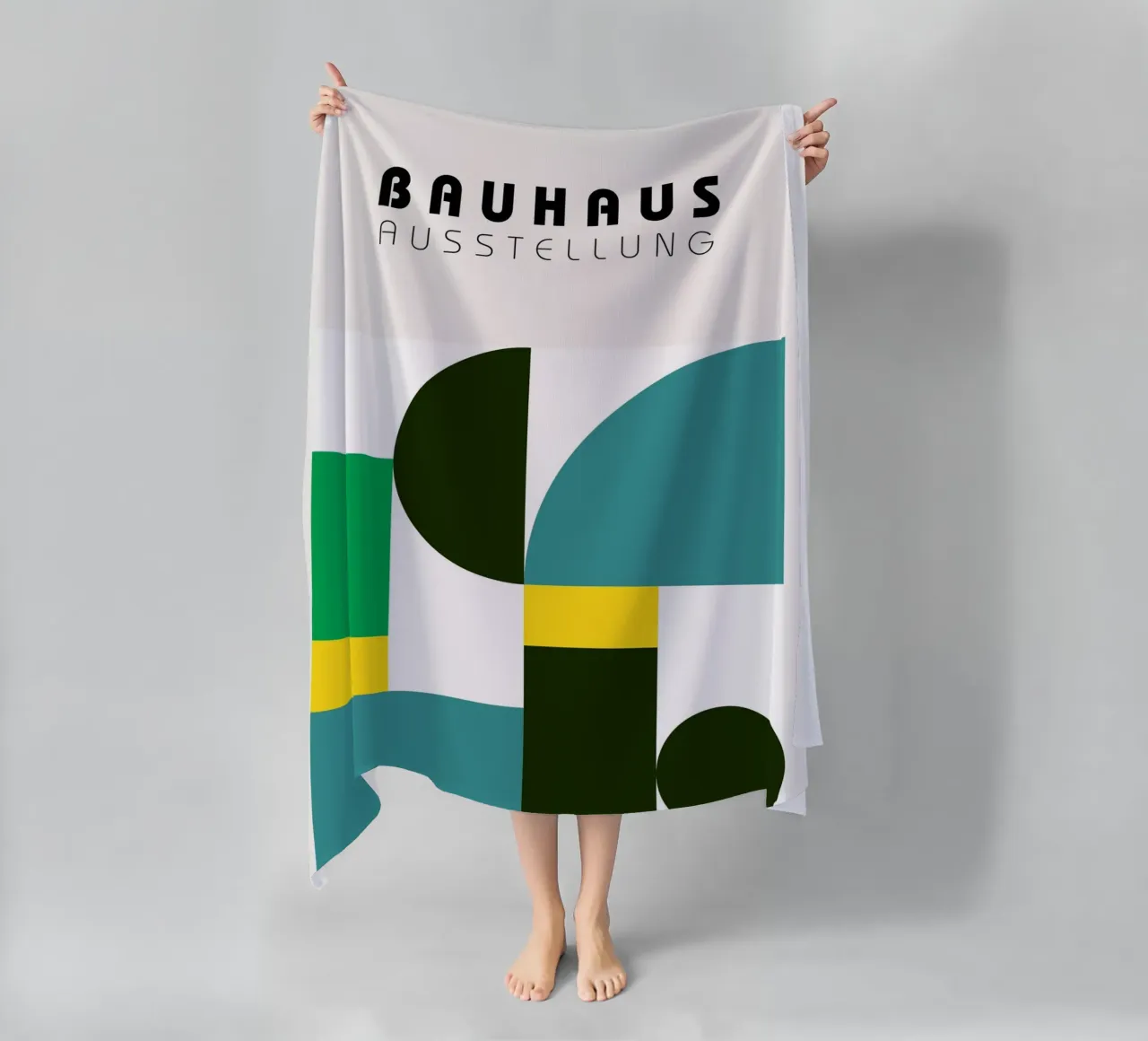 Mostra Bauhaus - Poster geometrico a colori moderno telo mare da Casa Calm
