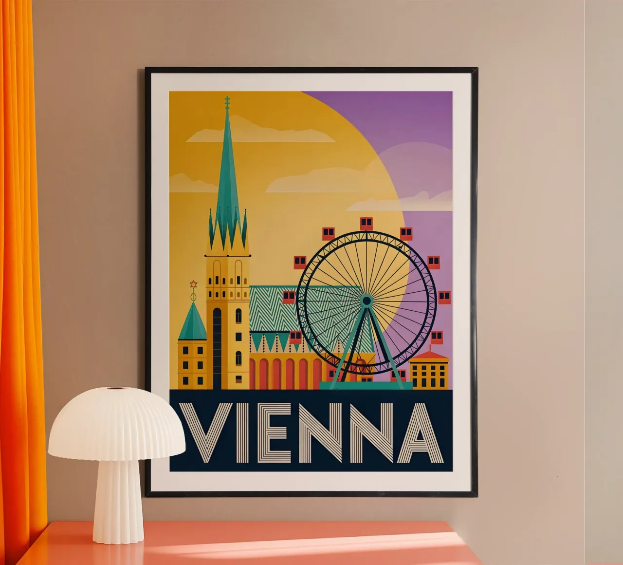 Vienne affiche de voyage vintage poster de Vintage Travel Art
