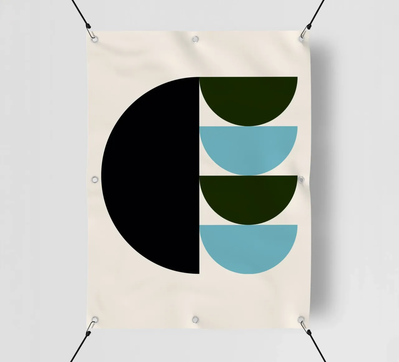 Composizione a semicerchio Bauhaus telo in pvc da Casa Calm