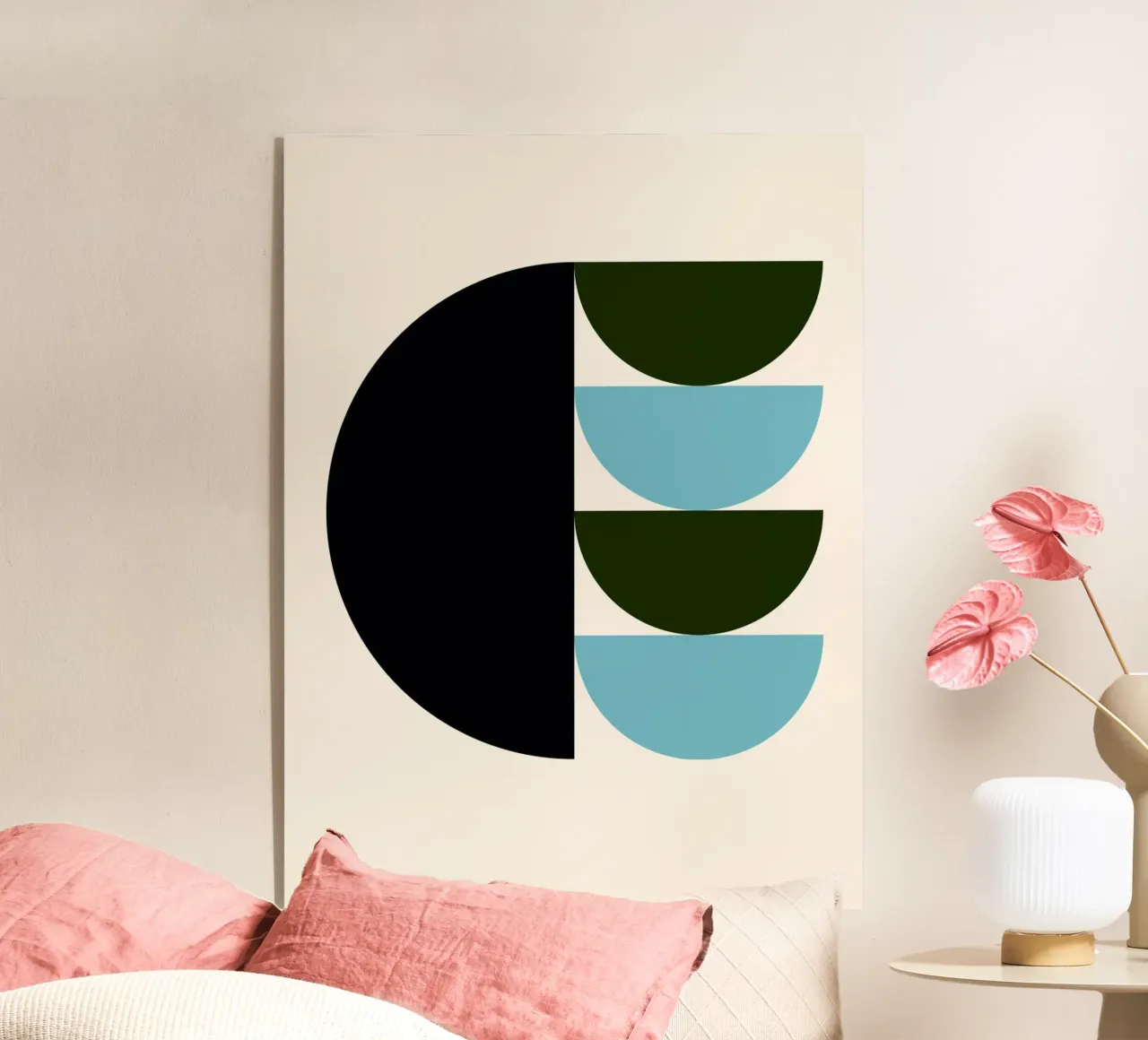 Composizione a semicerchio Bauhaus plexiglass da Casa Calm
