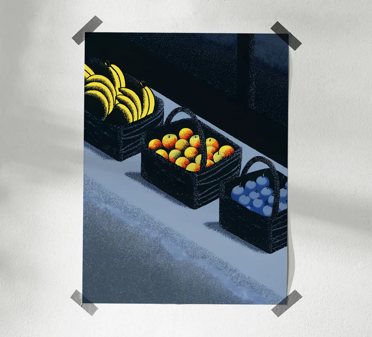 Banane Apfel Poster von SOUL SHOP
