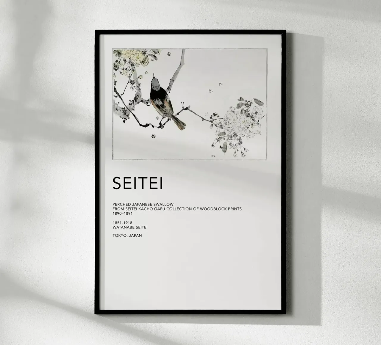 Seitei - Perched Japanese Swallow poster da Vintage by JUNIQE
