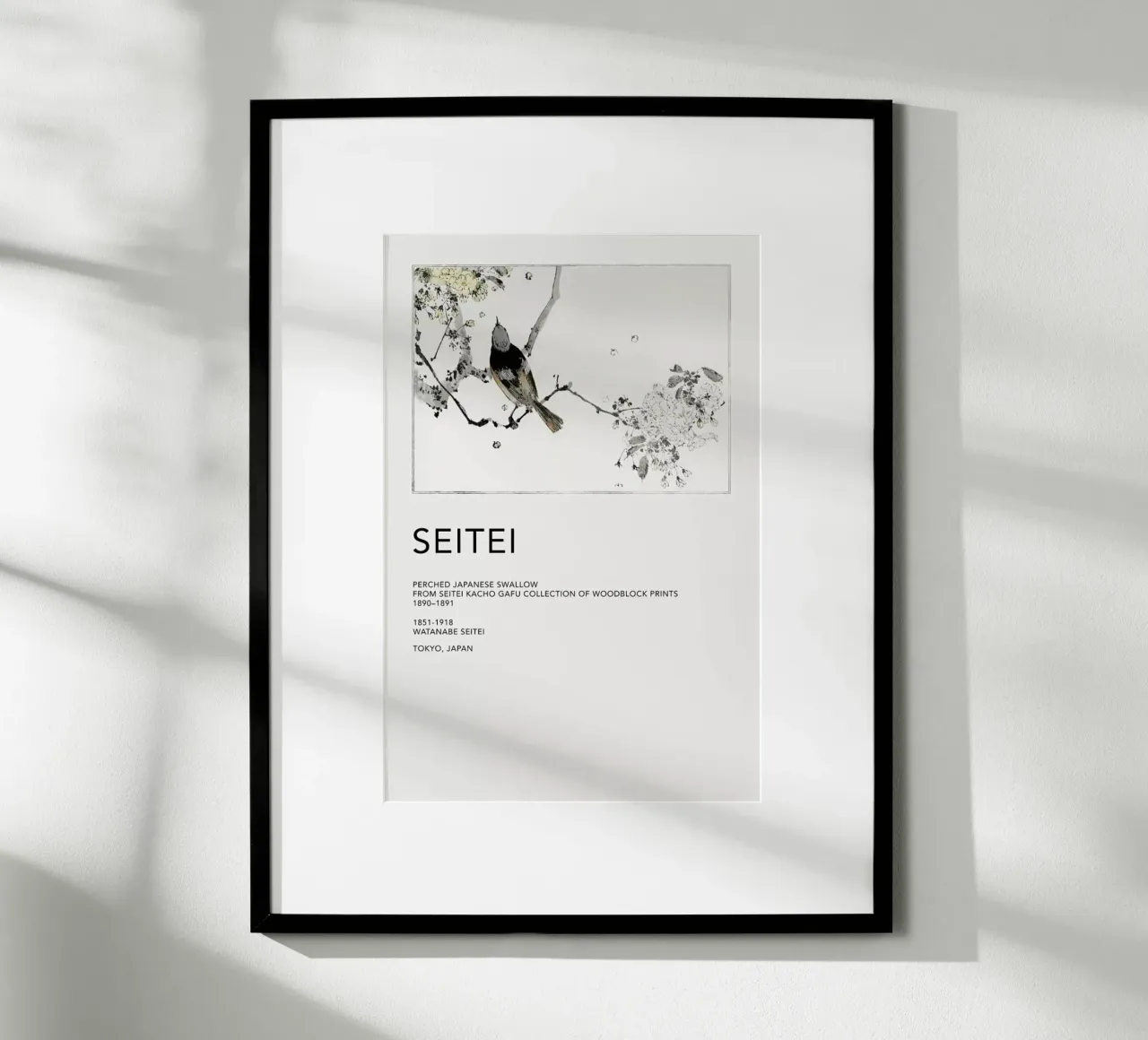 Seitei - Perched Japanese Swallow poster da Vintage by JUNIQE