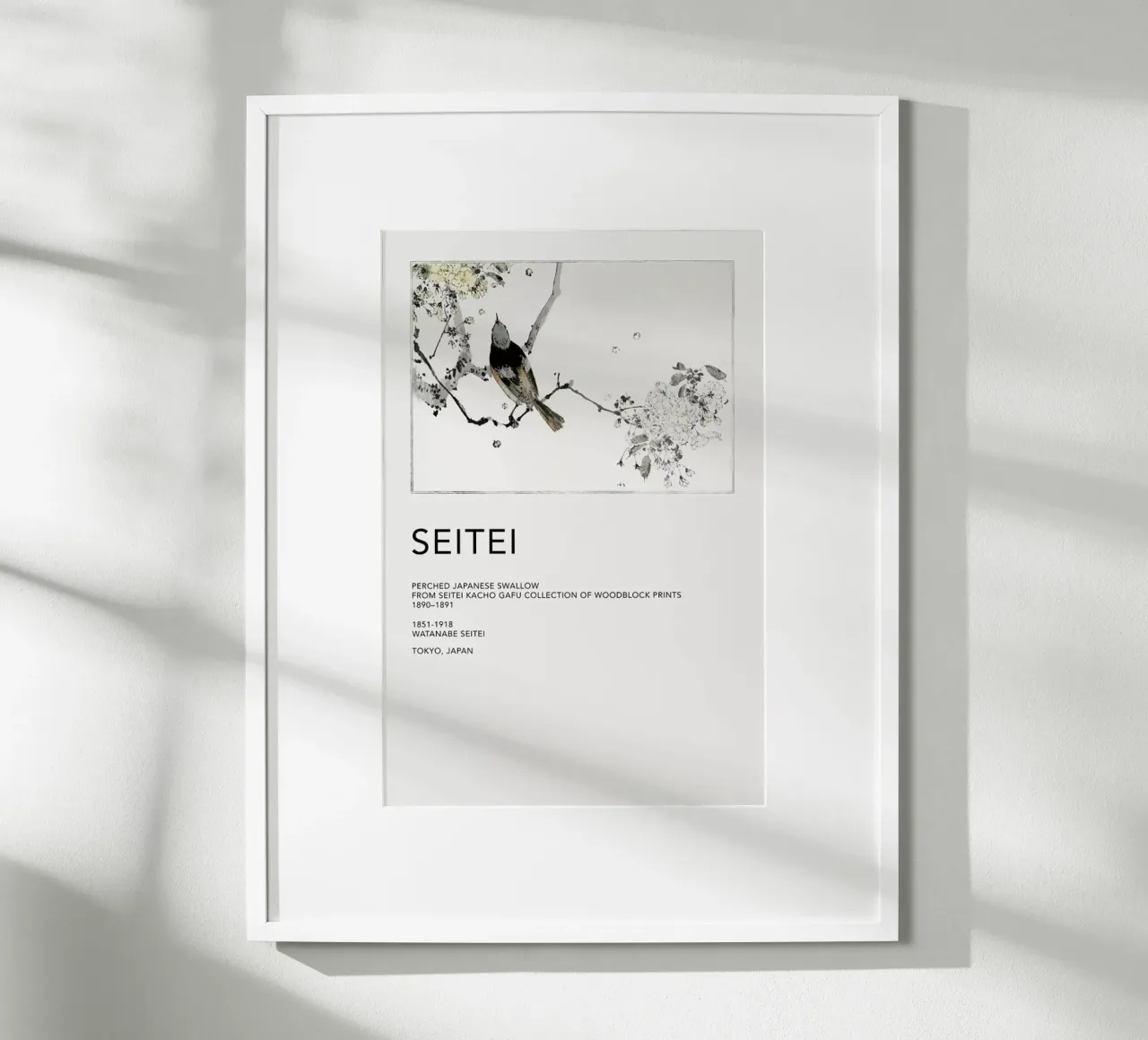 Seitei - Perched Japanese Swallow poster da Vintage by JUNIQE