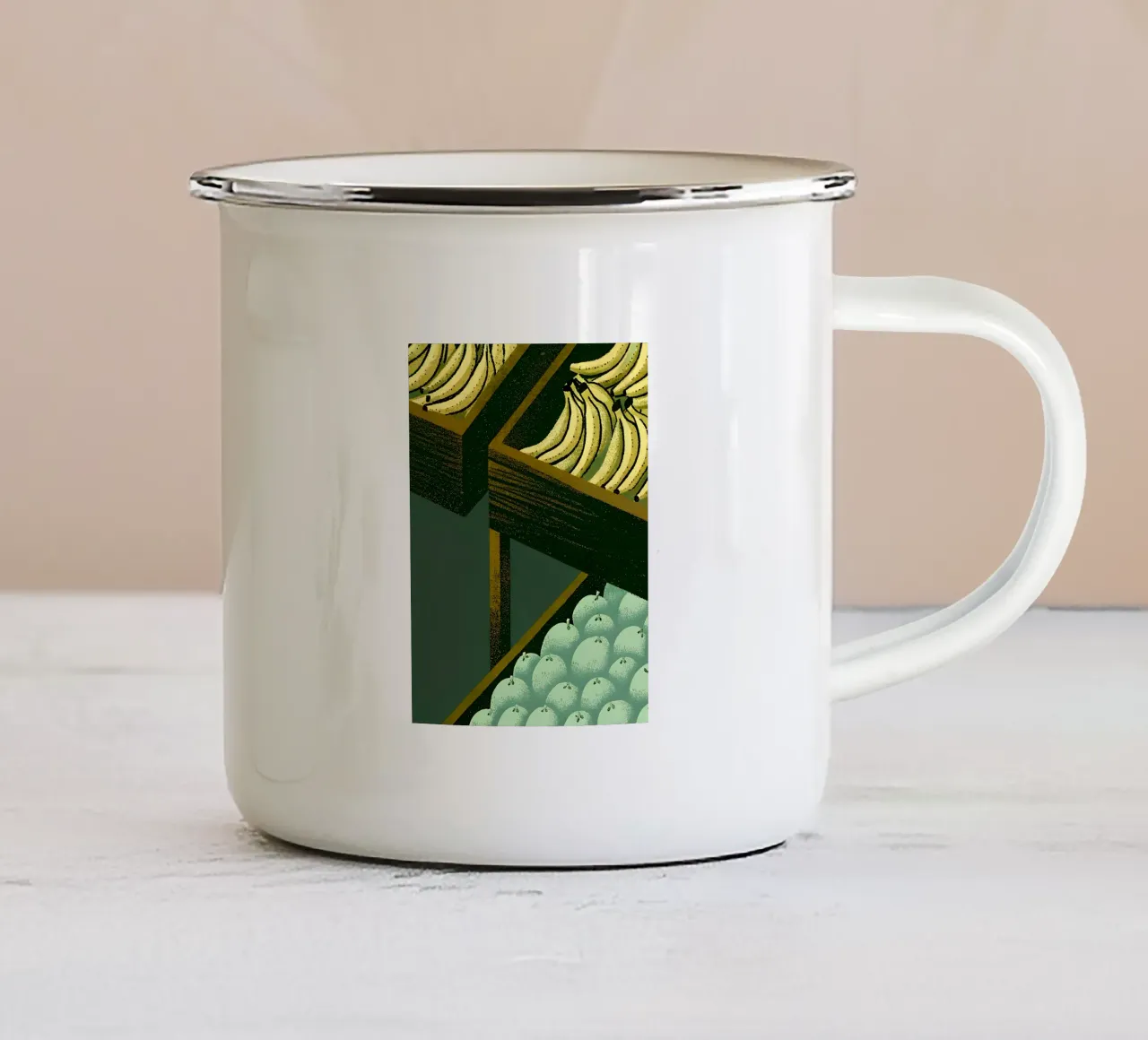 Banaan Appel emaille mok van SOUL SHOP
