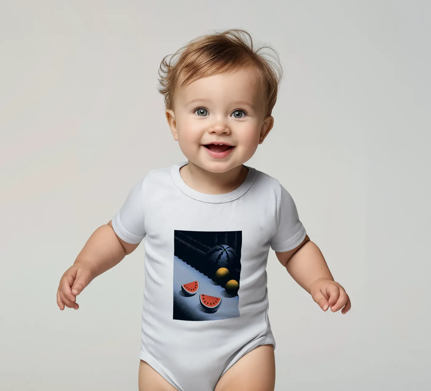 Wassermelone Kurzarm Babybody von SOUL SHOP