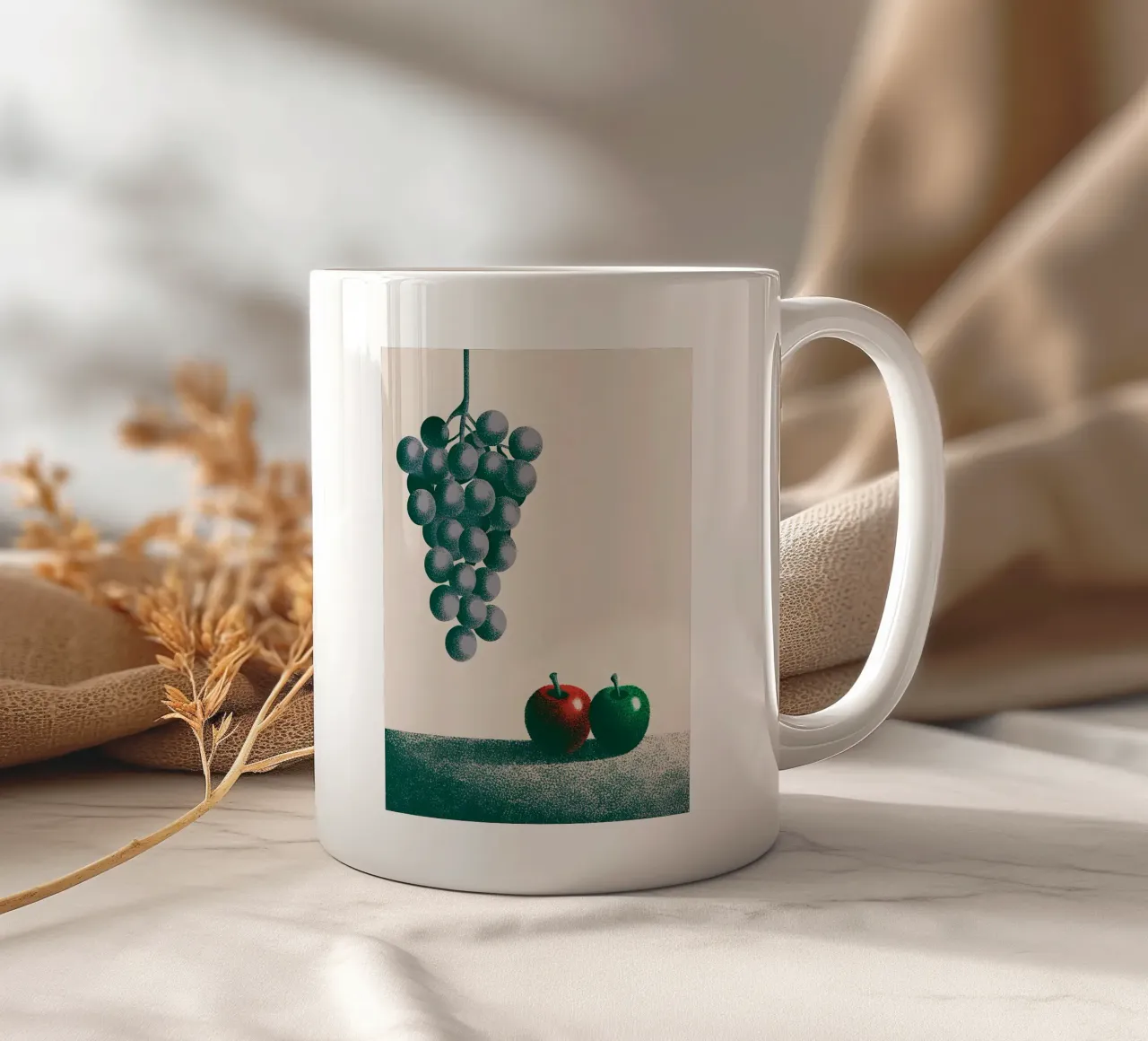 Uva mela tazza in ceramica da SOUL SHOP