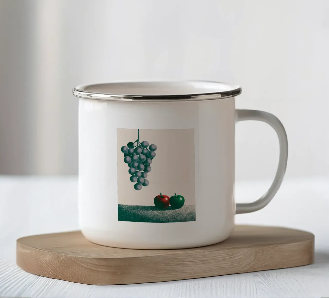 Uva mela tazza in smalto da SOUL SHOP