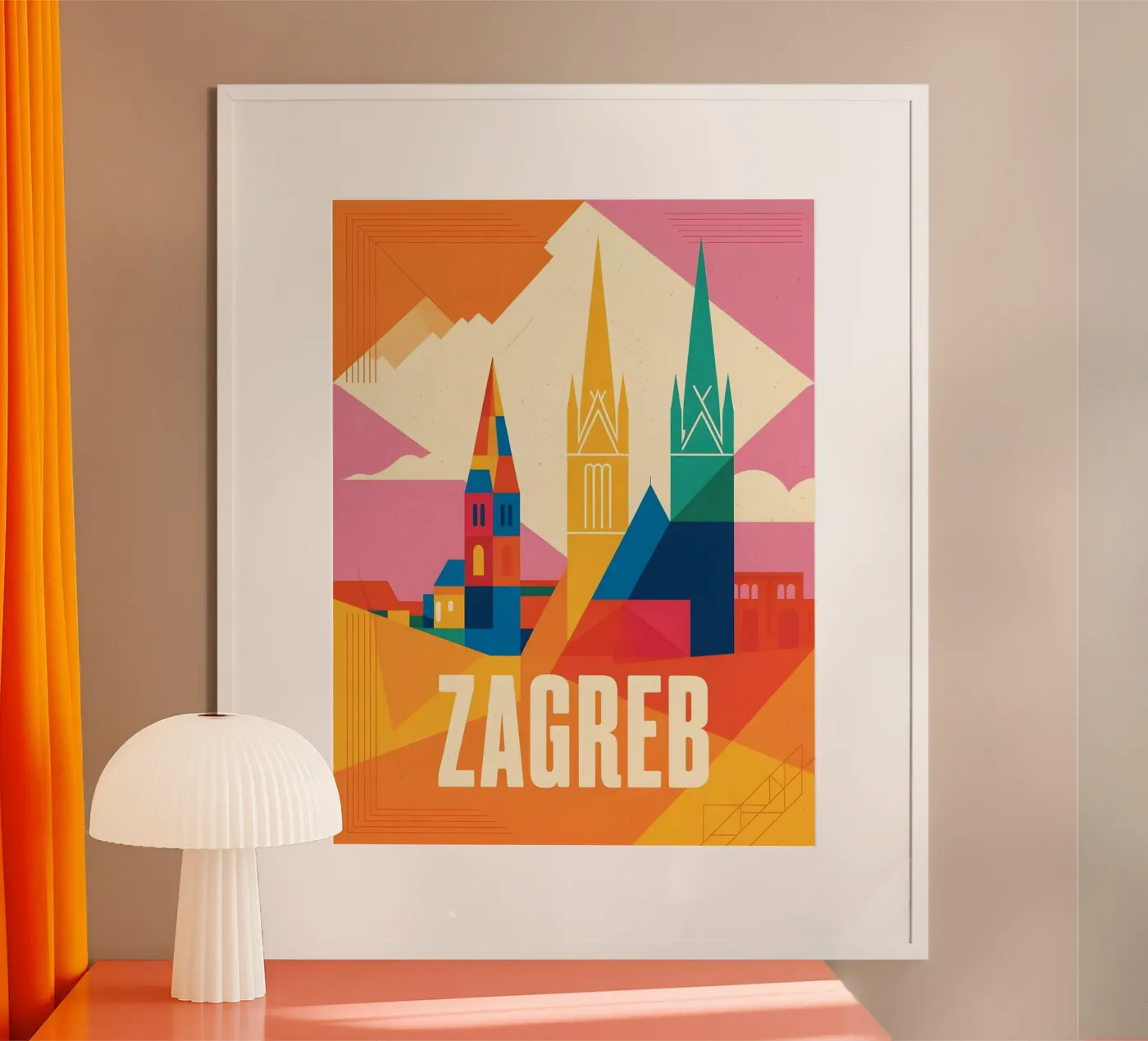 Zagreb vintage Reiseposter Poster von Vintage Travel Art