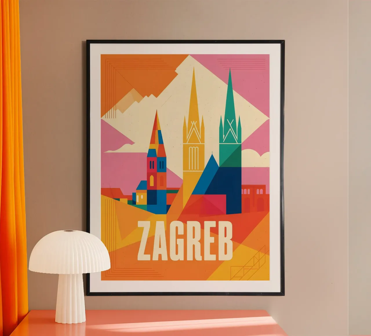 Zagreb vintage travel poster Poster von Vintage Travel Art